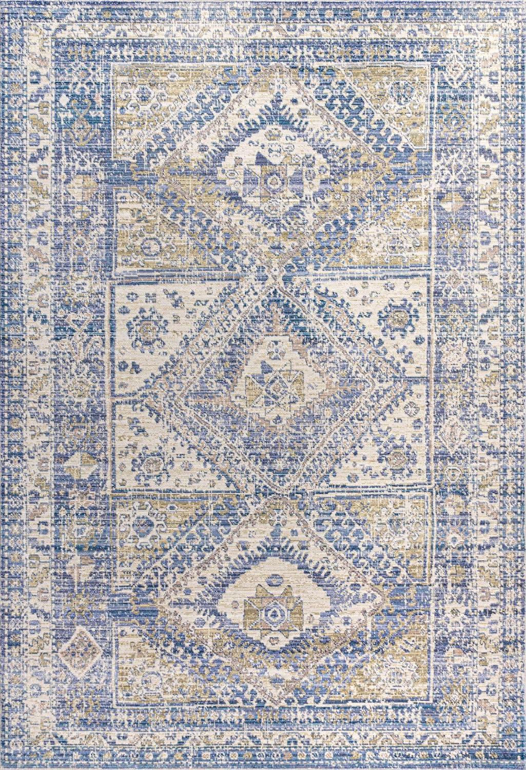 Darija Ornate Geometric Medallion Area Rug  - JONATHAN Y