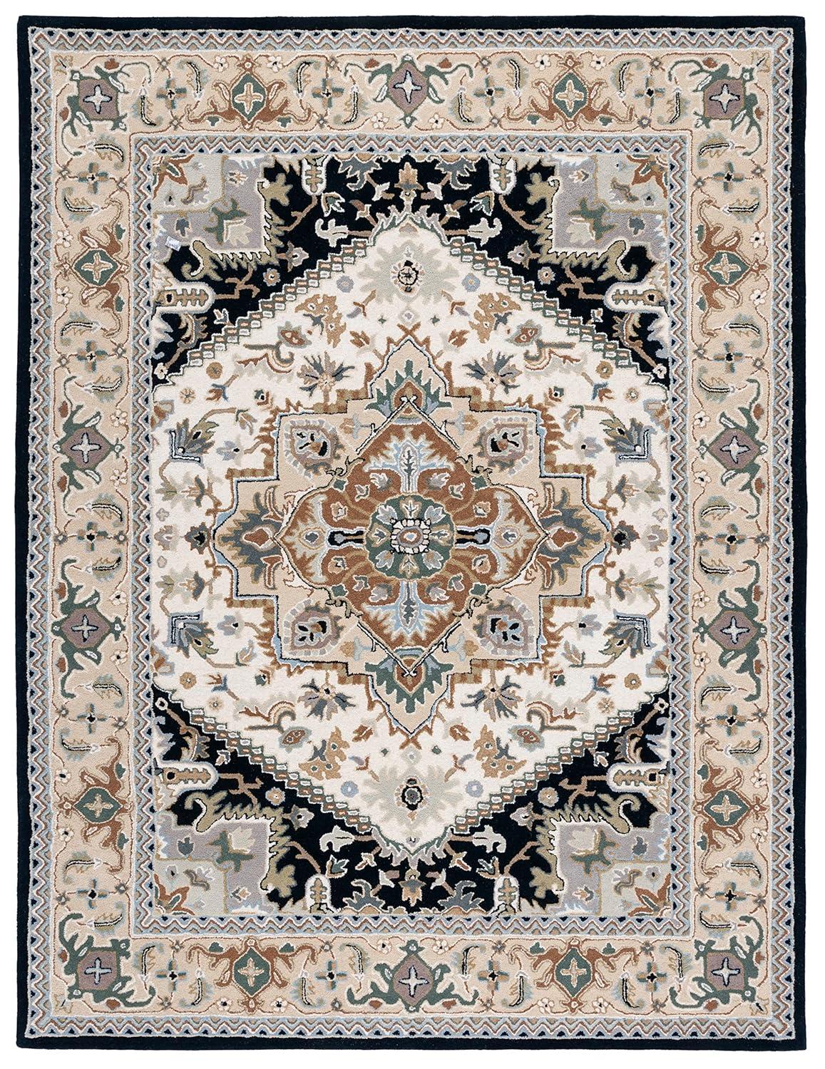 SAFAVIEH Heritage York Traditional Wool Area Rug, Red, 9' x 12'