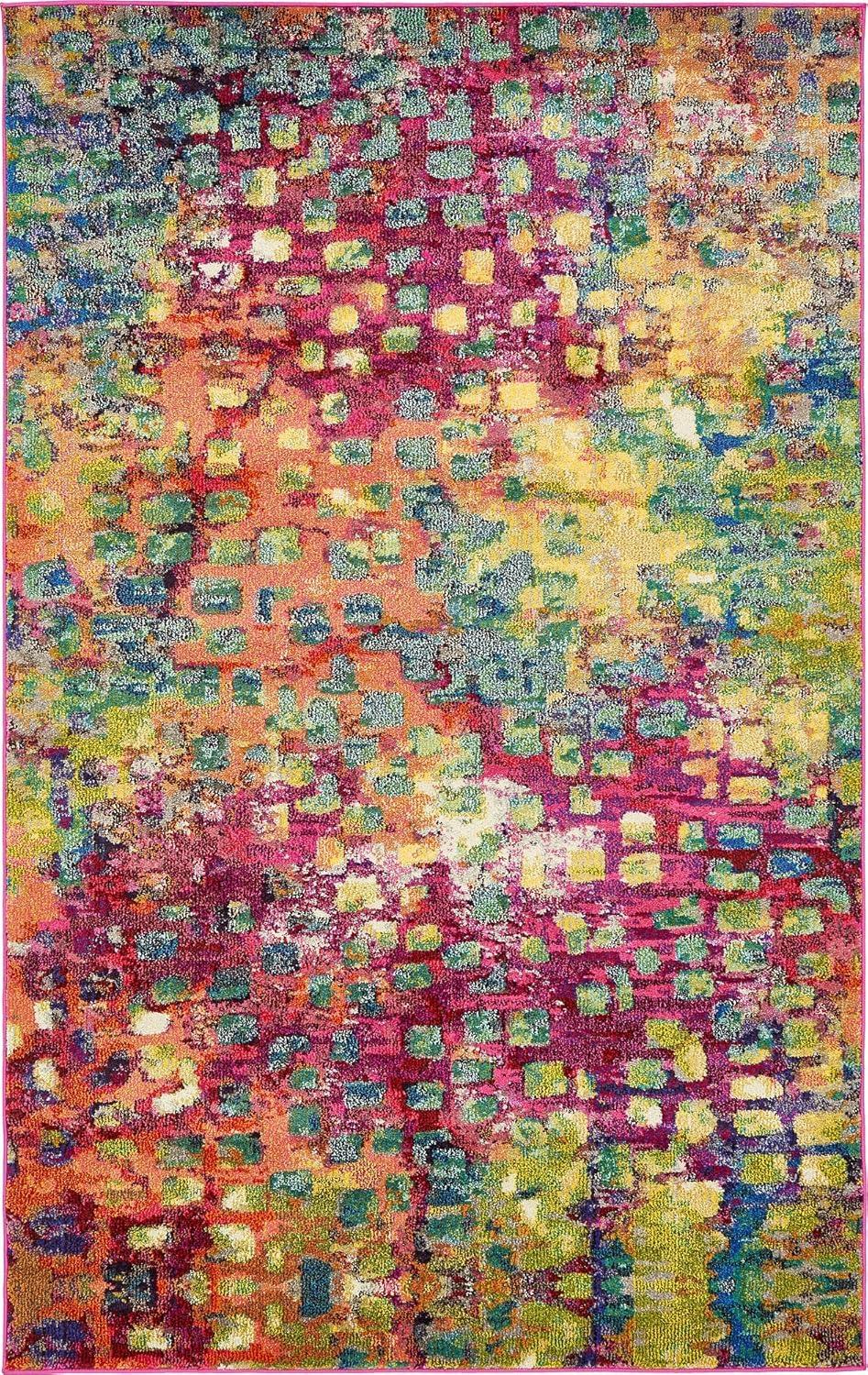 Unique Loom 5' 1 x 8' 0 Jardin Ivy Multi Area Rug