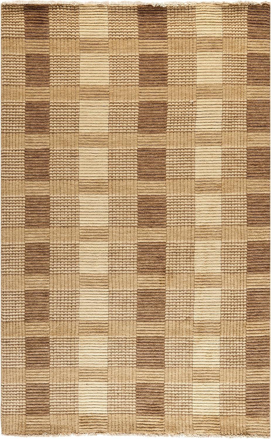 Tibetan Hand Loomed Wool Geometric Rug