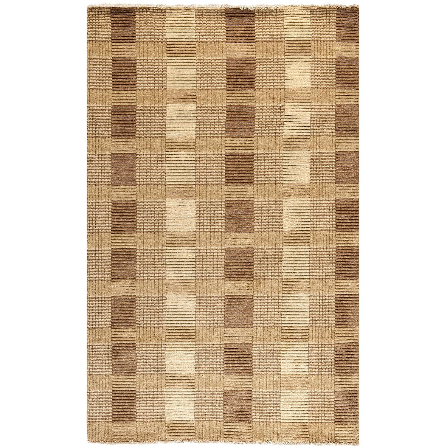 Tibetan Hand Loomed Wool Geometric Rug