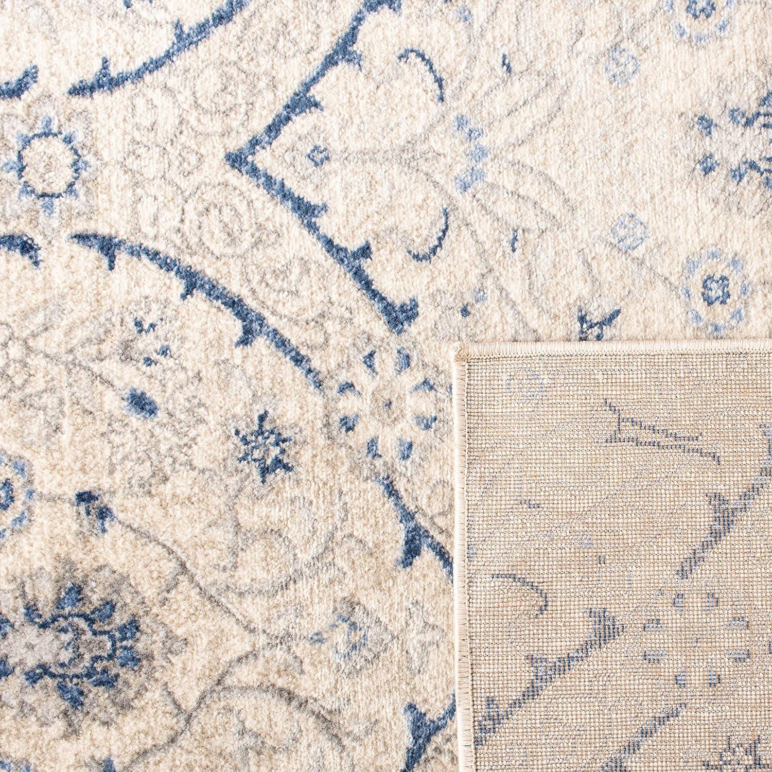 Brentwood BNT860 Power Loomed Area Rug - Light Grey/Blue - 4'x6' - Safavieh.