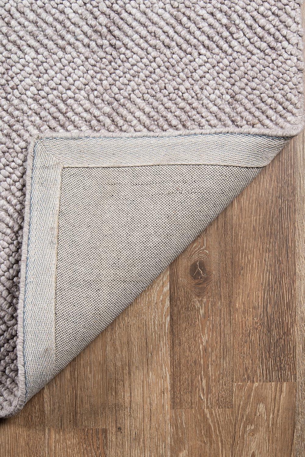 5'x8' Solid Woven Area Rug Brown - Erin Gates By Momeni: Modern Handmade Low Pile Indoor Rectangle Rug