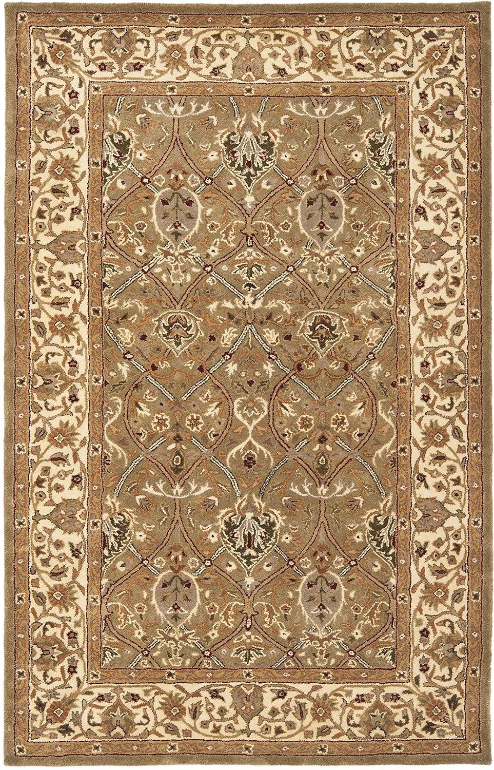 Persian Legend PL819 Hand Tufted Indoor Accent Rug - 4'x6' - Light Green/Beige - Safavieh