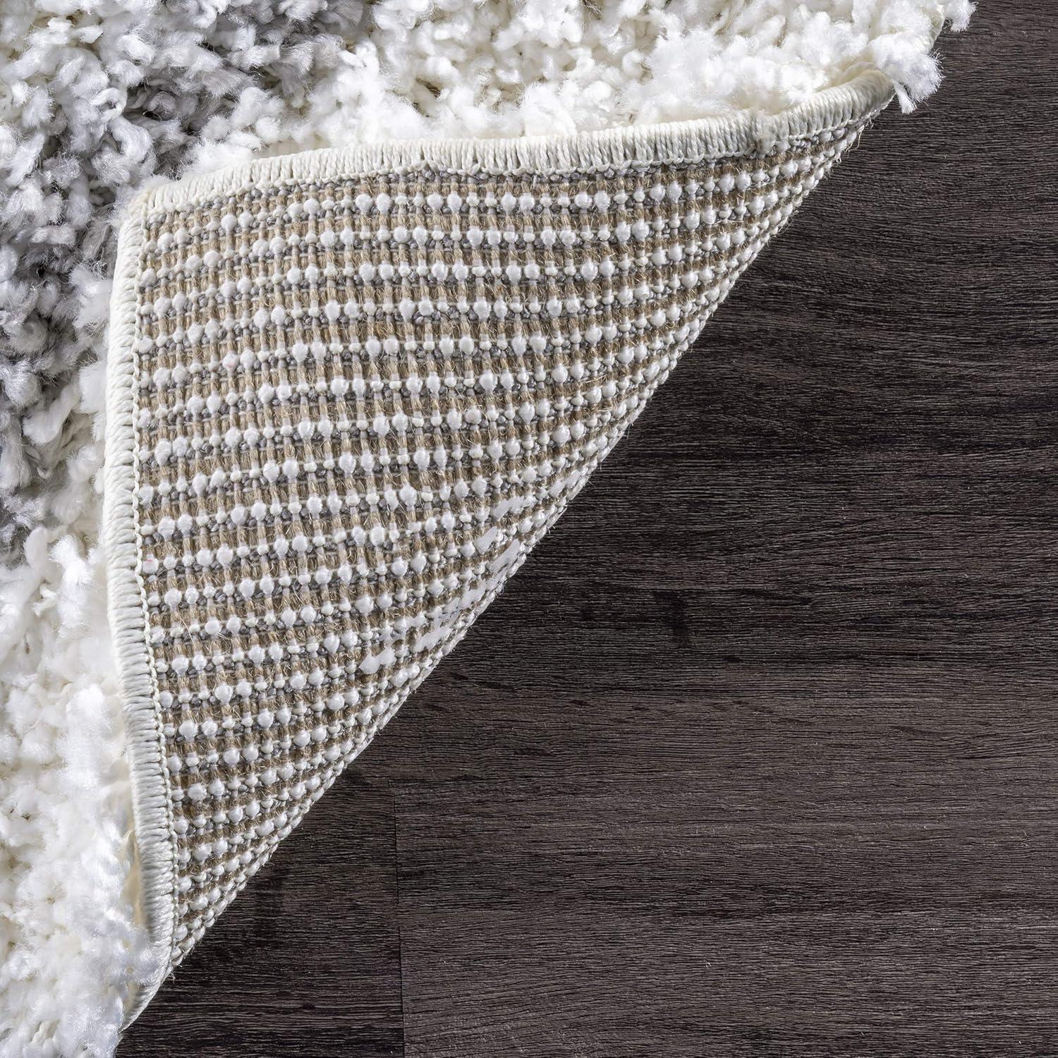nuLOOM Tess Moroccan Shag Area Rug, 5' 3" x 7' 6", White