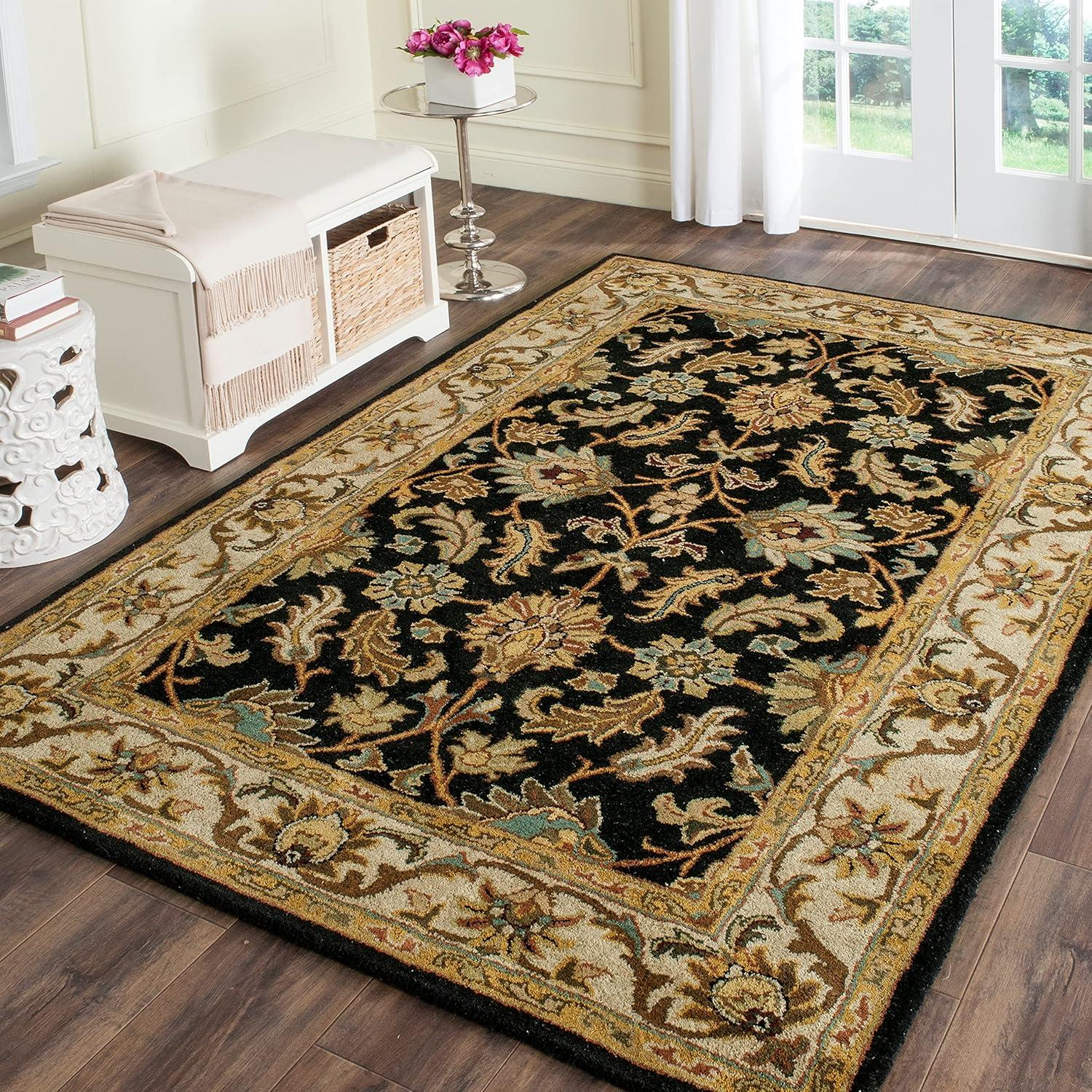 Heritage HG628 Hand Tufted Area Rug - Dark Green/Gold - 3'x5' - Safavieh.