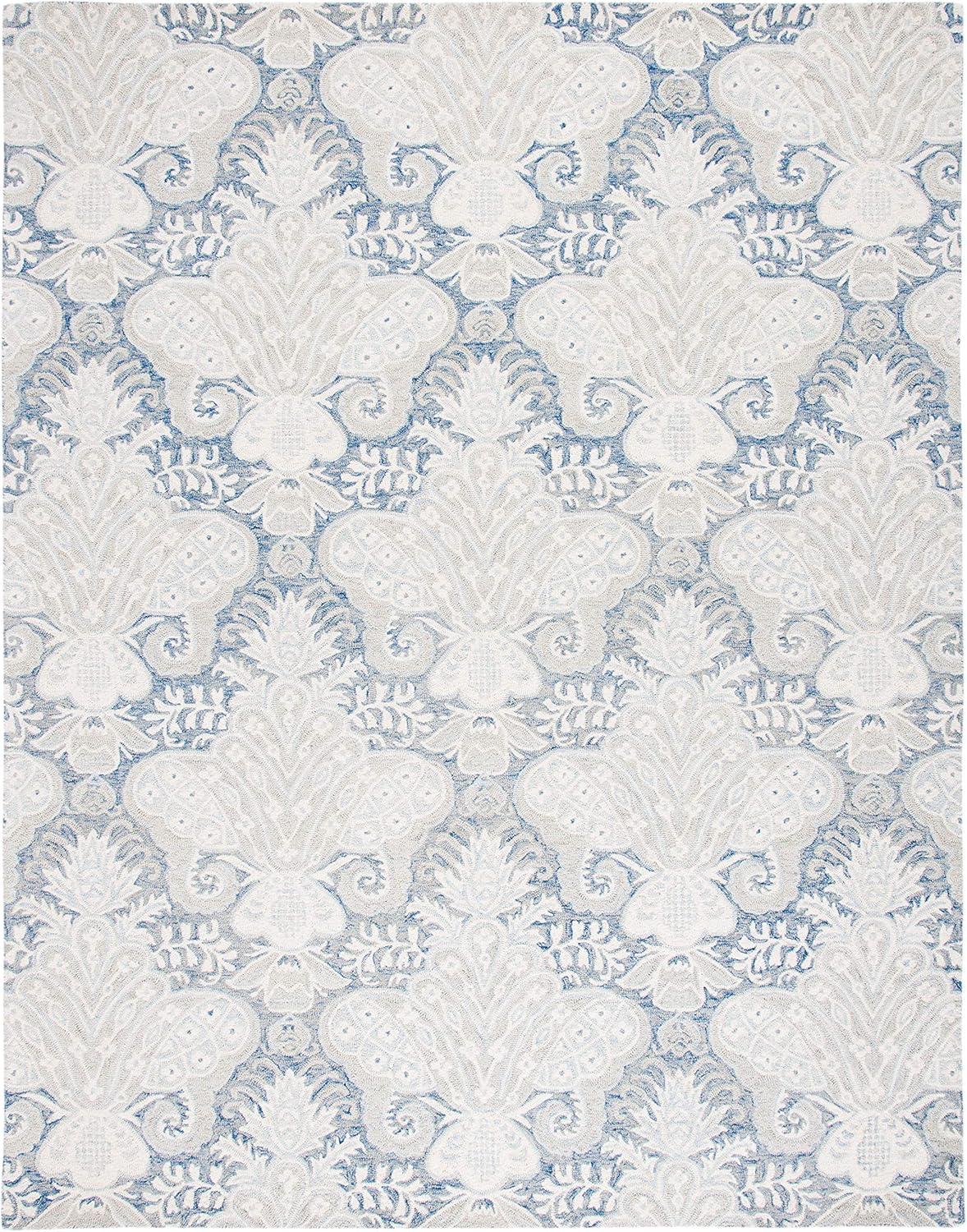 Micro-Loop MLP539 Hand Tufted Area Rug - Blue/Ivory - 8'x10' - Safavieh.