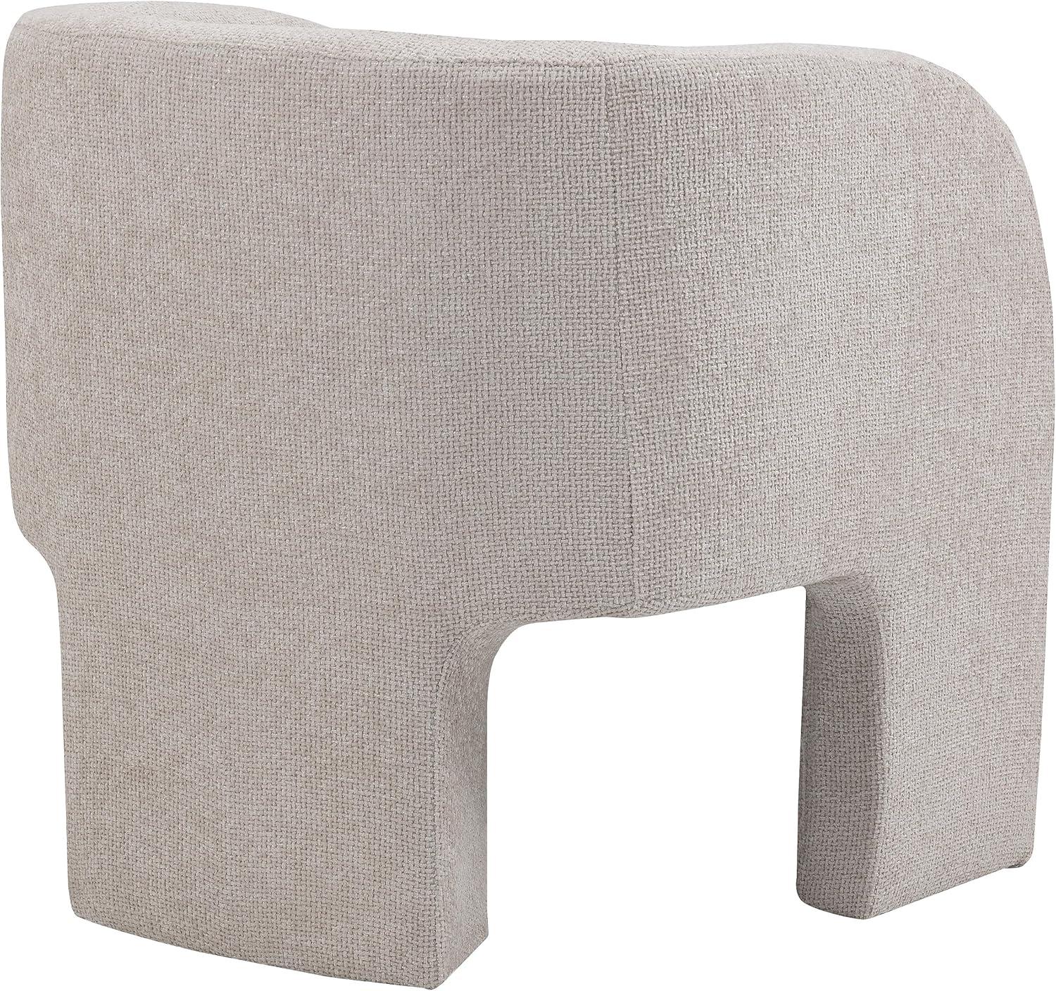 Meridian Furniture Sawyer Cream Chenille Fabric Accent Chair