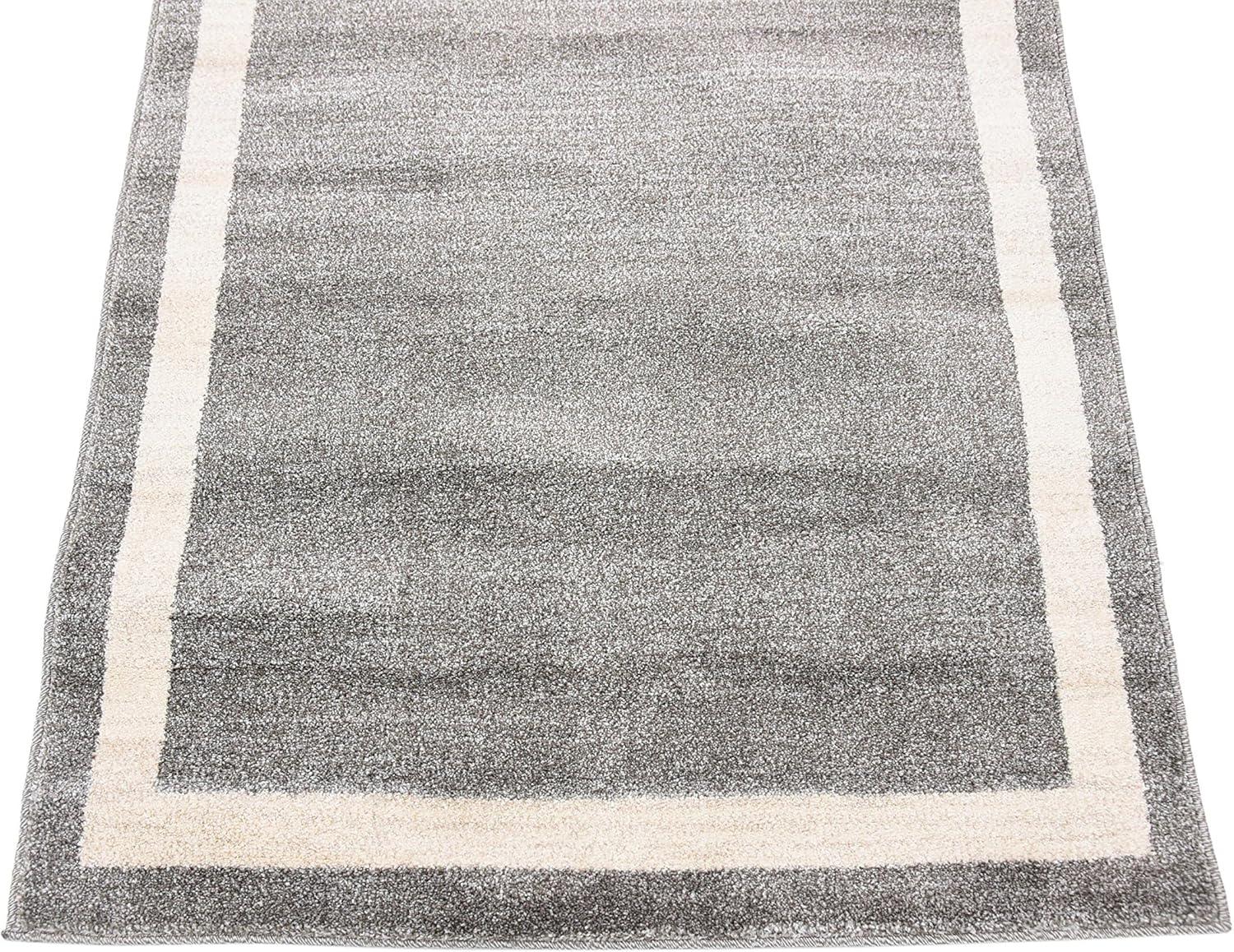 Del Mar Tufted Gray and Ivory Synthetic Indoor Area Rug, 3' 3" x 5' 3"