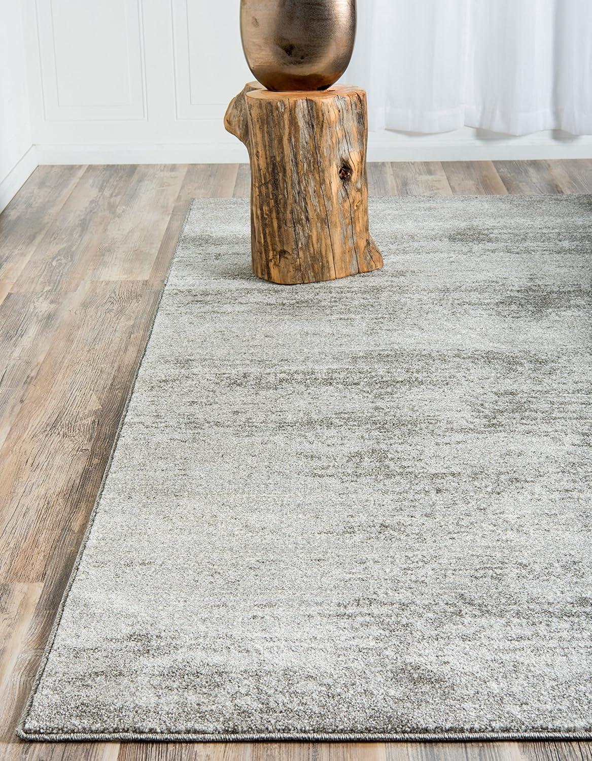 Unique Loom Del Mar Collection Area Rug - Lucille (9'  x 12' Rectangle Gray/Ivory)
