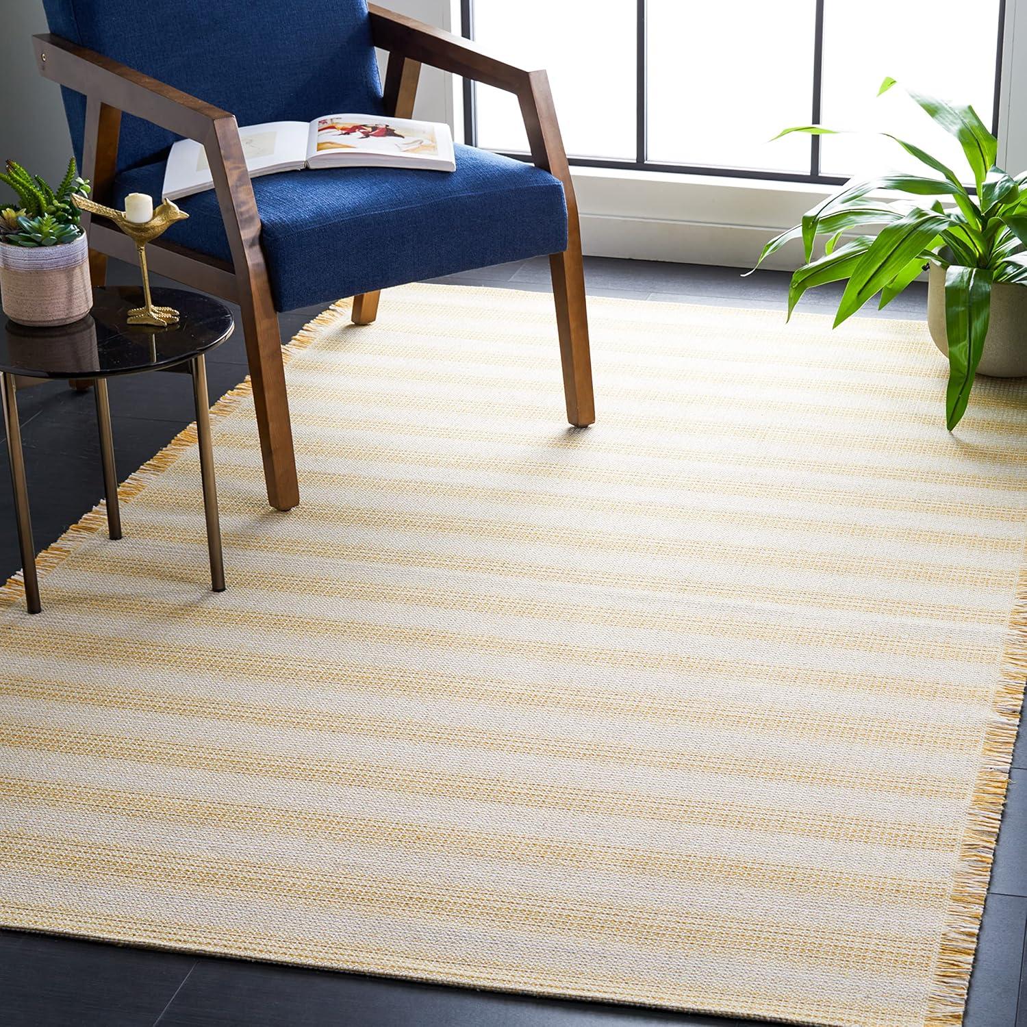 Augustine AGT501 Machine Made Indoor Area Rug - Ivory/Yellow - 8'x10' - Safavieh