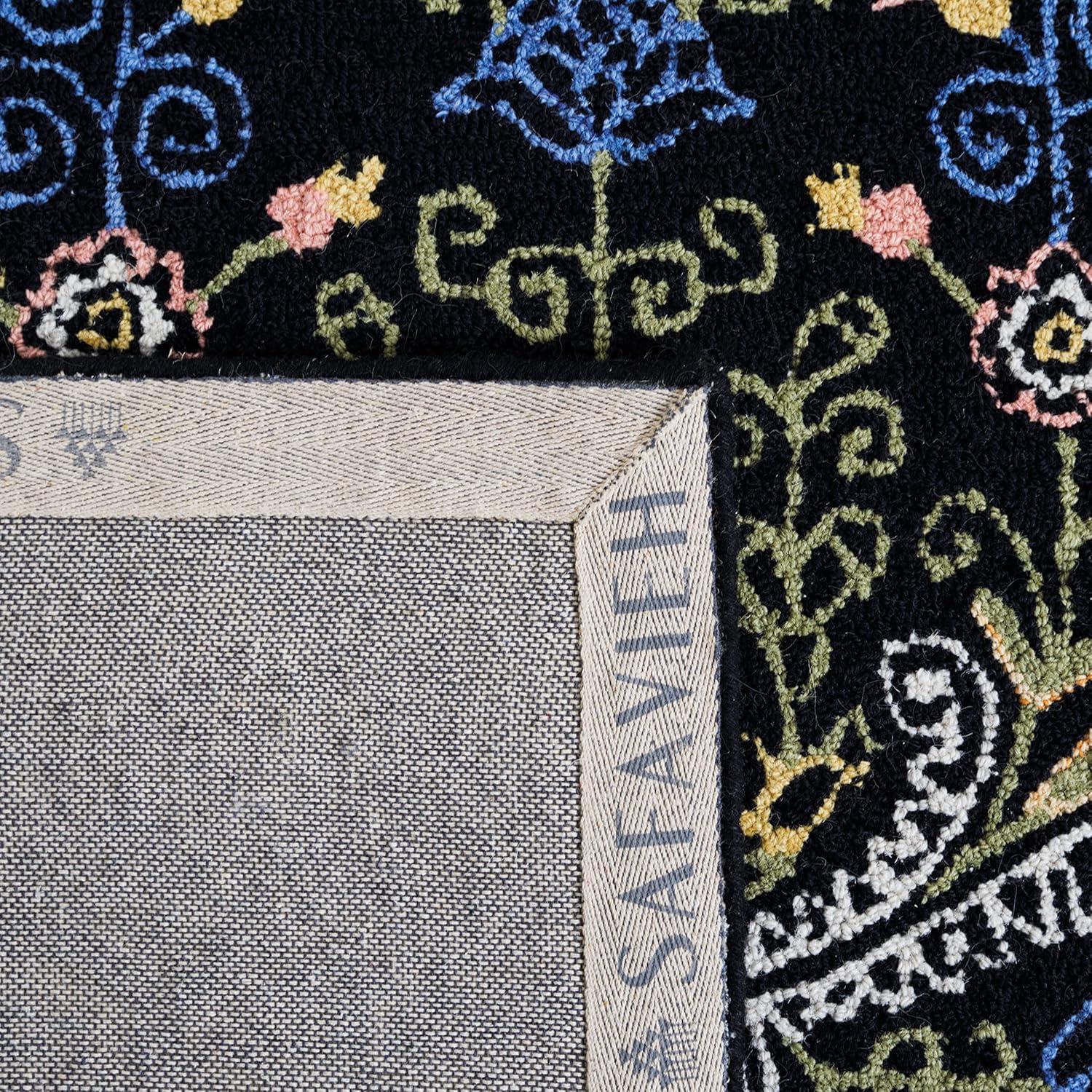 Handmade Blue Wool 9' x 12' Tufted Area Rug