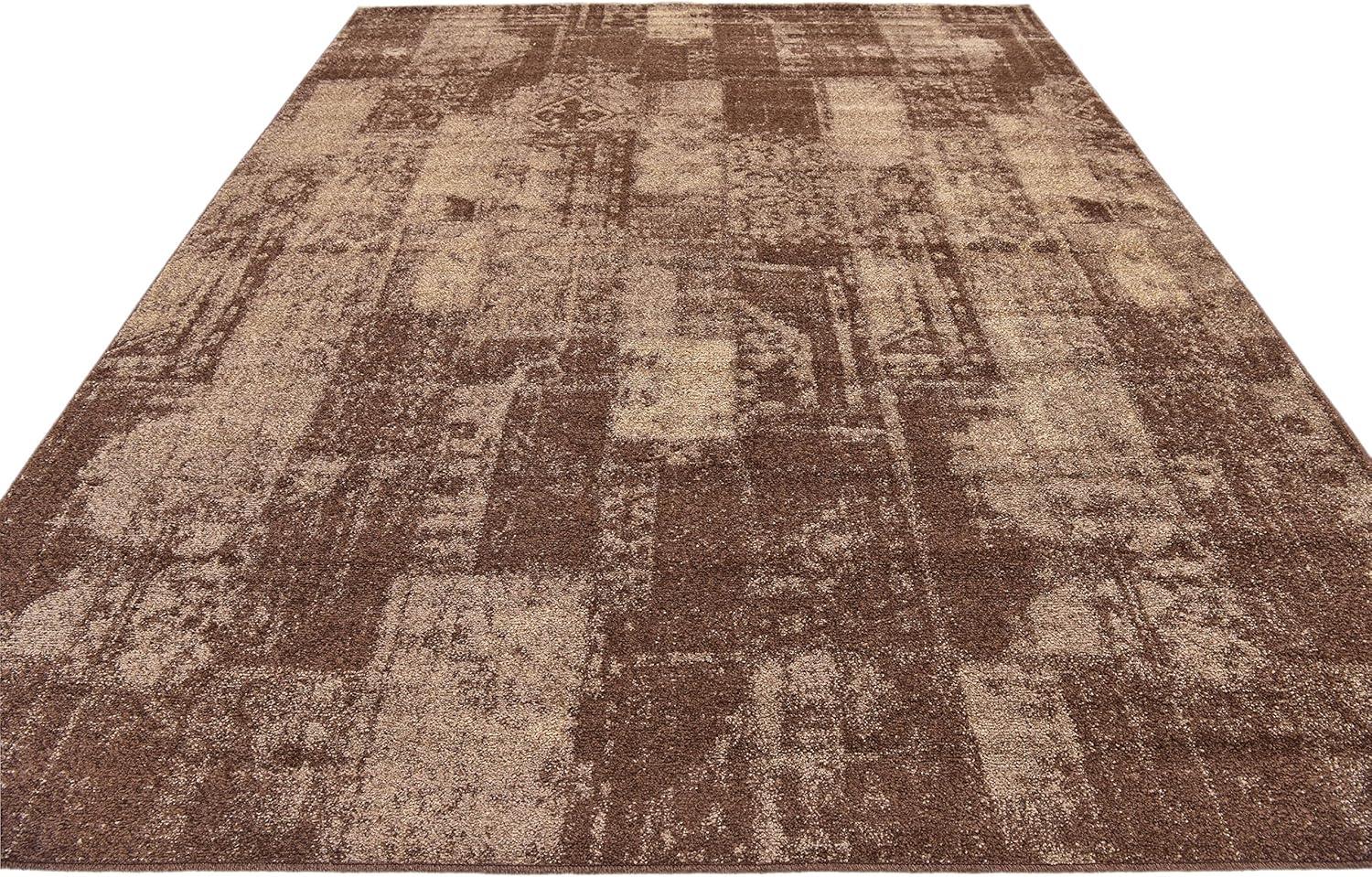 Unique Loom Autumn Collection Area Rug - Plymouth (8' x 10' Rectangle Brown/Beige)