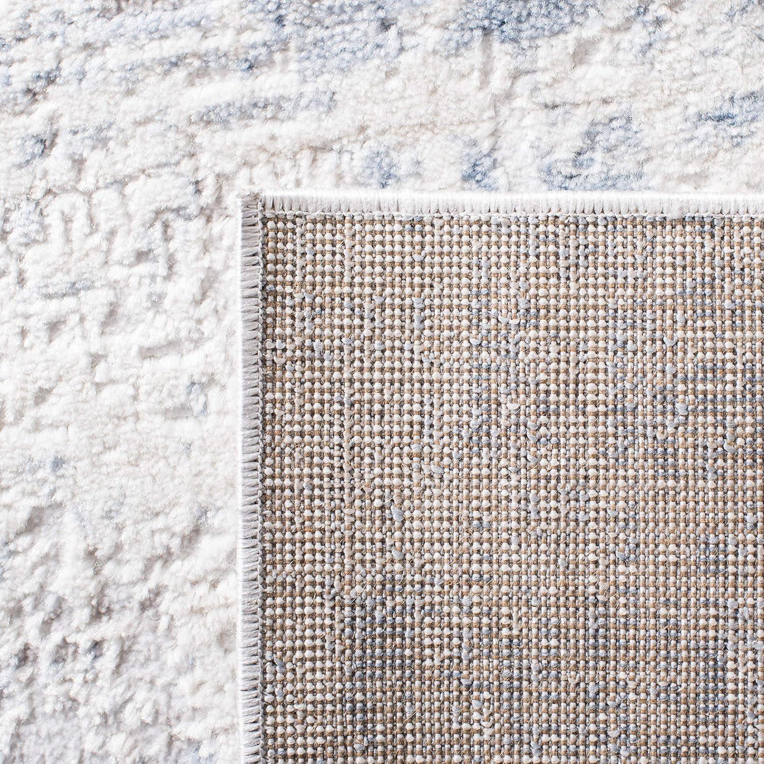 Amelia ALA700 Power Loomed Area Rug - Ivory/Blue - 6'7"x6'7" - Safavieh.