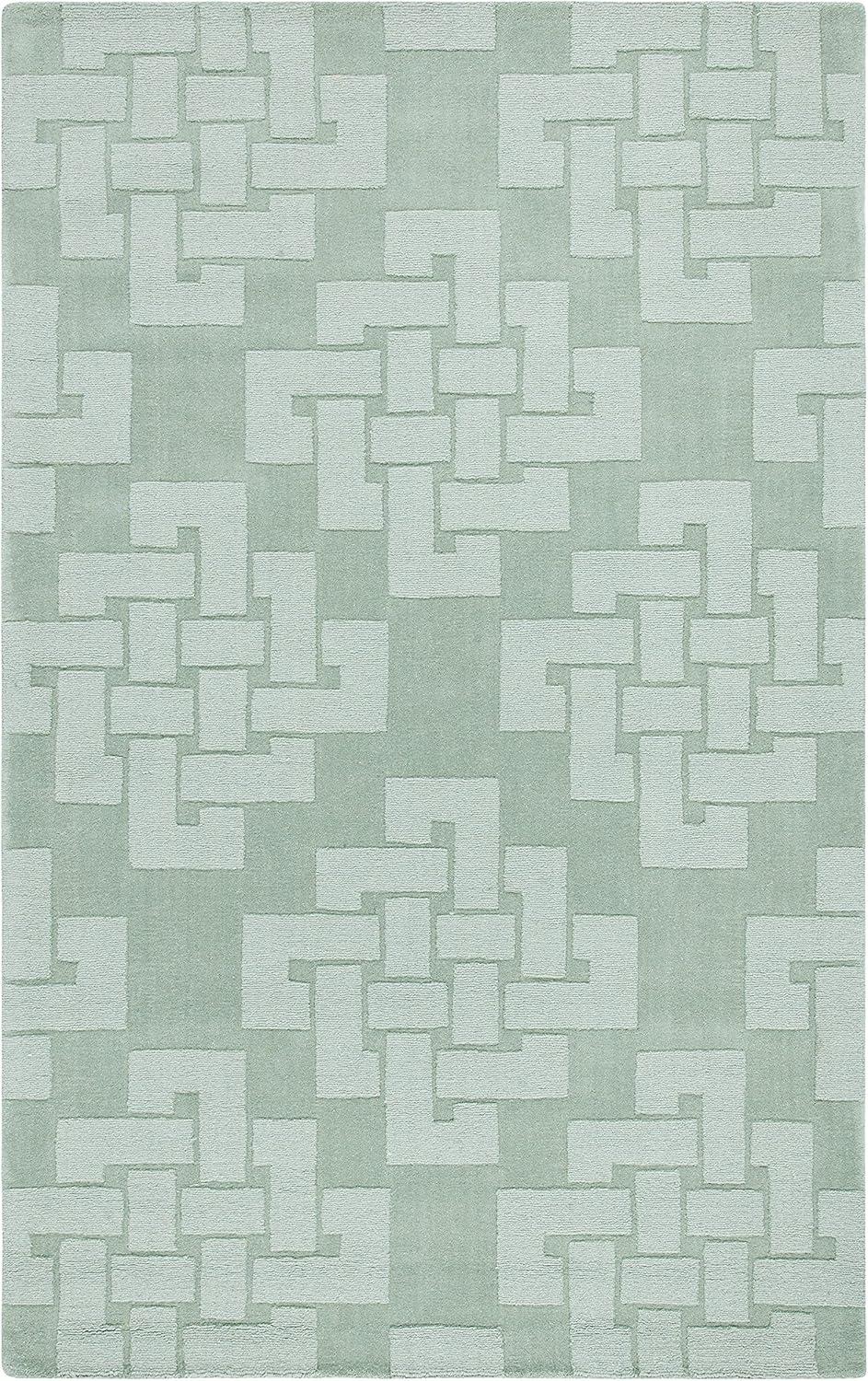 Martha Stewart Hand Tufted Wool Pile Geometric Rug