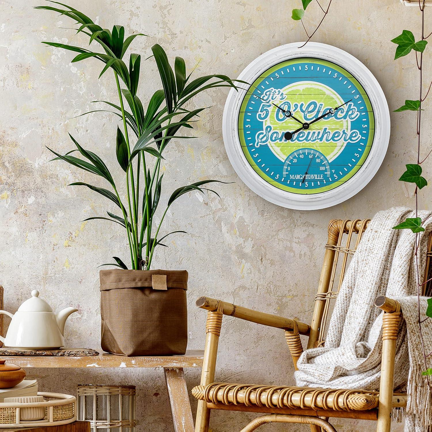 La Crosse Technology Margaritaville 5 O'clock Somewhere 15.75" Wall Clock