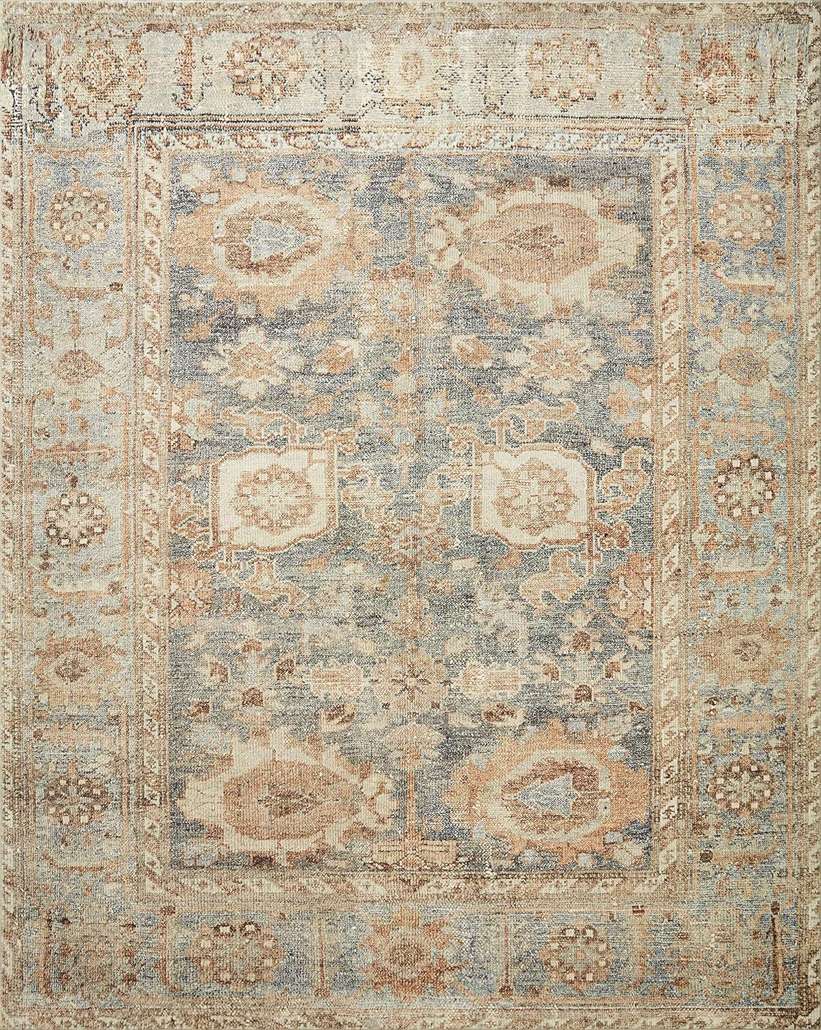 Aegean Blue Oriental CloudPile 8' x 10' Easy-Care Area Rug