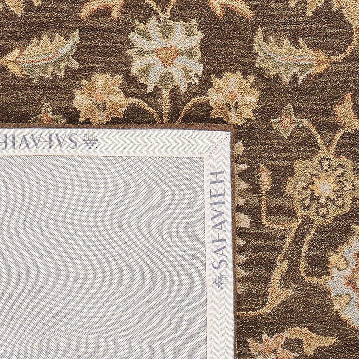 SAFAVIEH Anatolia Sherman Floral Wool Runner Rug, Brown/Taupe, 2'3" x 8'