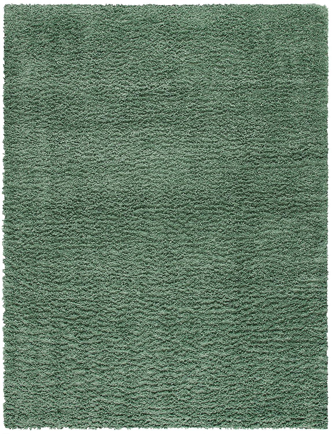 August Shag AUG200 Power Loomed Indoor Area Rug - Green - 9'x12' - Safavieh