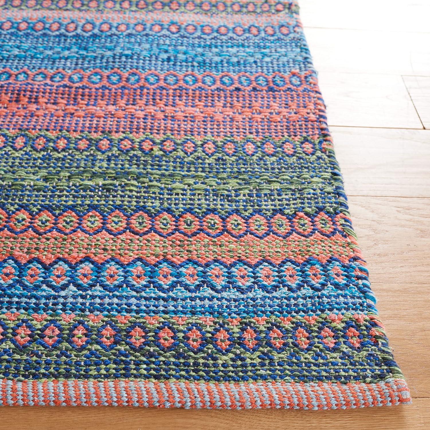Kilim KLM475 Hand Woven Area Rug - Orange/Green - 8'x10' - Safavieh.