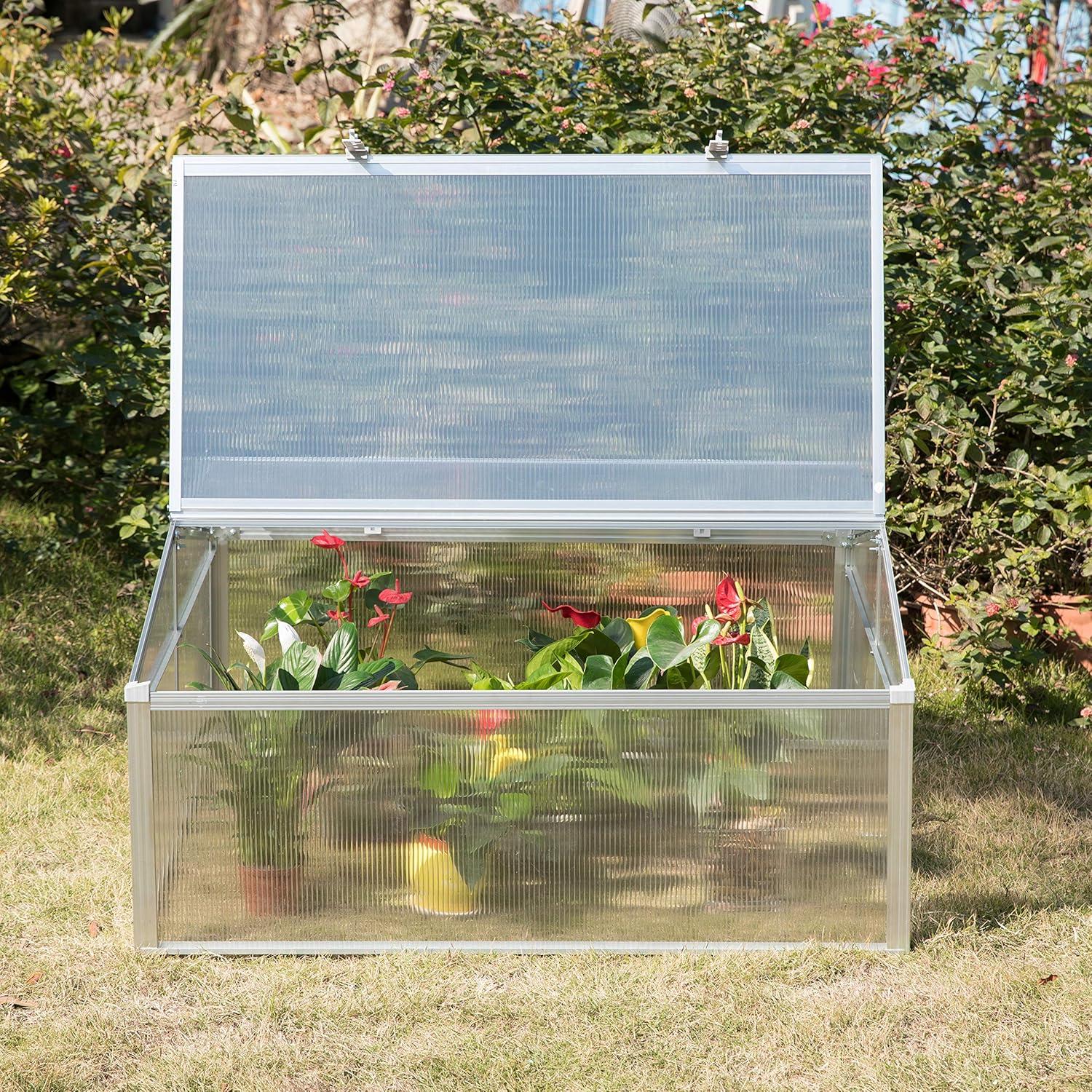 Gardenised 39.37" W x 39.37" D Mini Greenhouse