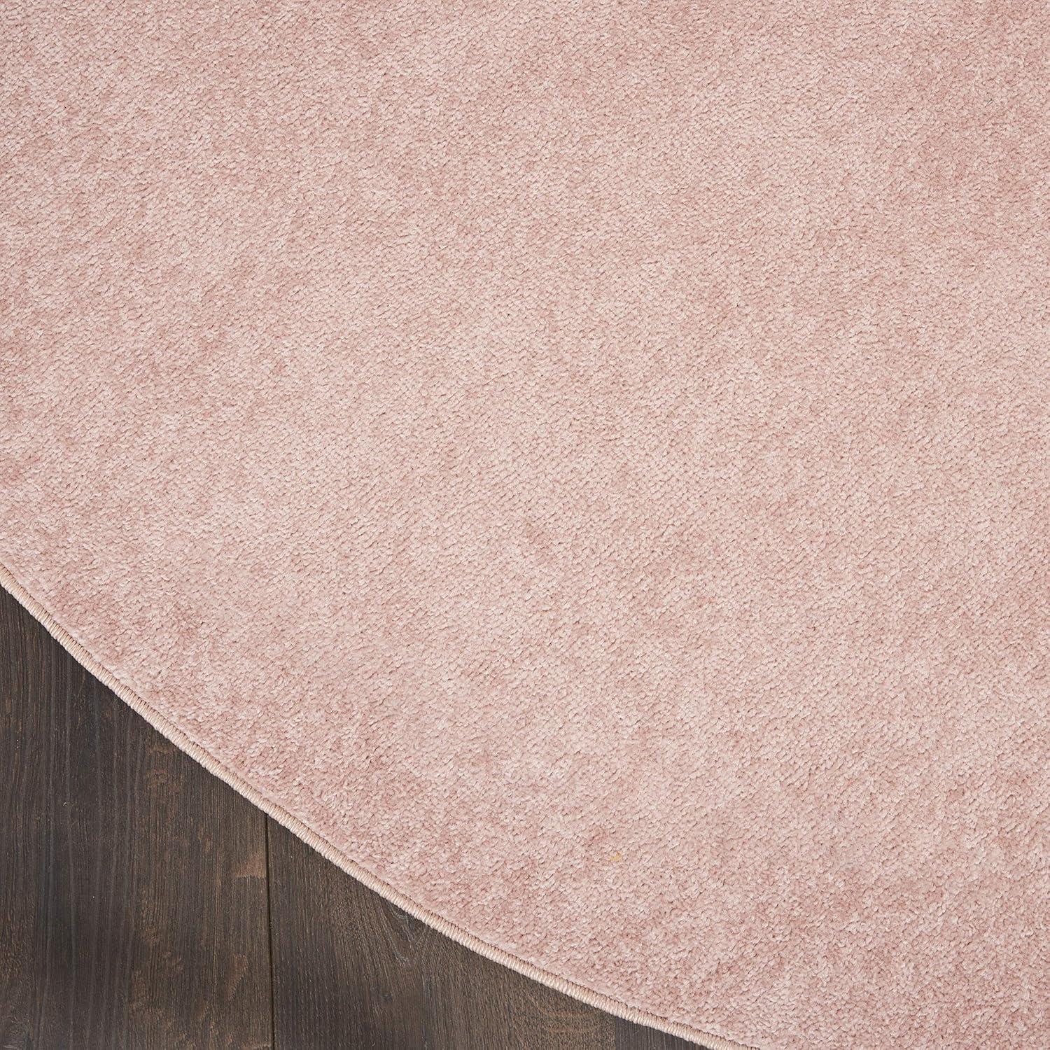 Nourison Essentials Easy Care Indoor Outdoor Area Rug - Pink 8' x Round
