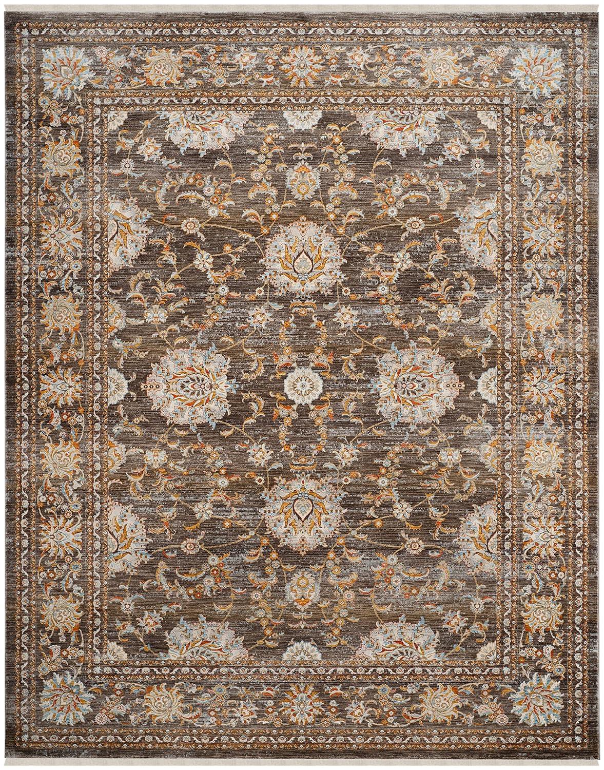 Vintage Persian VTP469 Power Loomed Indoor Area Rug - Brown/Multi - 9'x11'7" - Safavieh