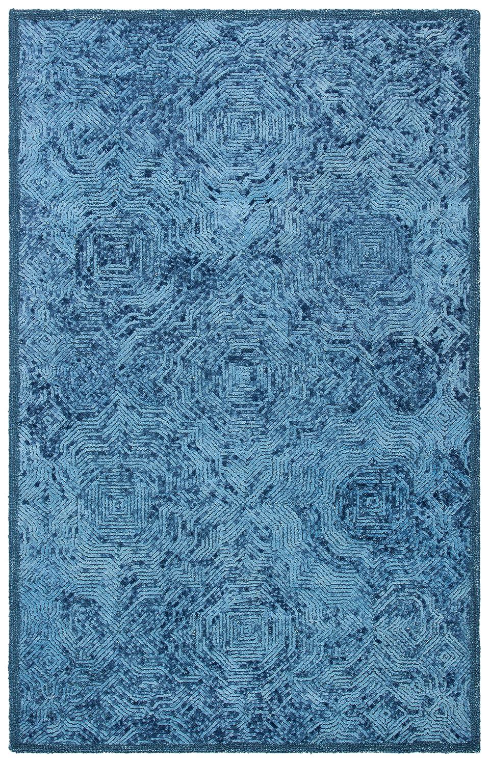 Ikat IKT506 Hand Tufted Accent Rug - Dark Blue - 3'x5' - Safavieh