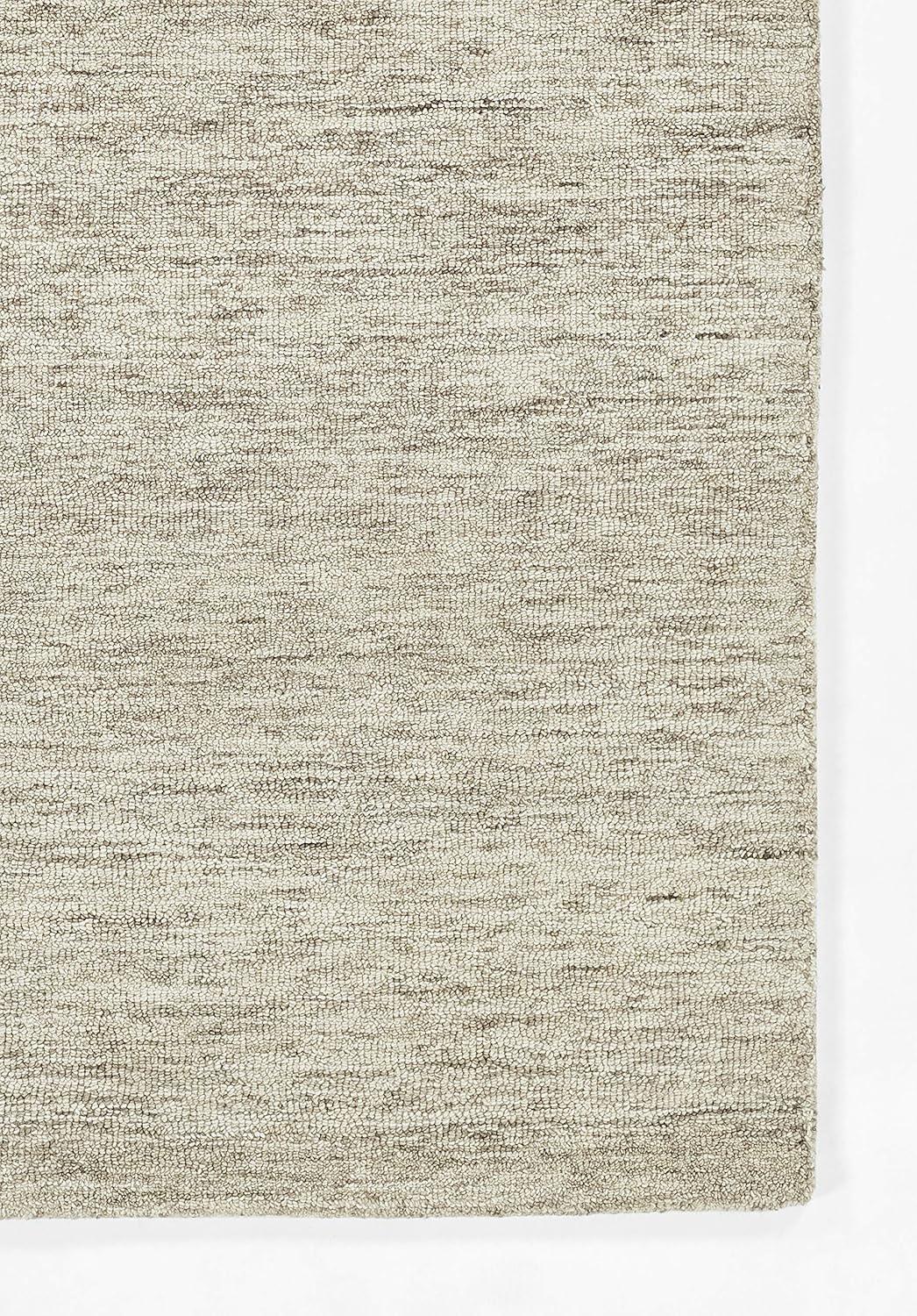 Momeni 8'x10' James Solid Handtufted Area Rug Natural: Wool, Low Pile, Rectangle, Indoor, Tufted, Vacuum Care