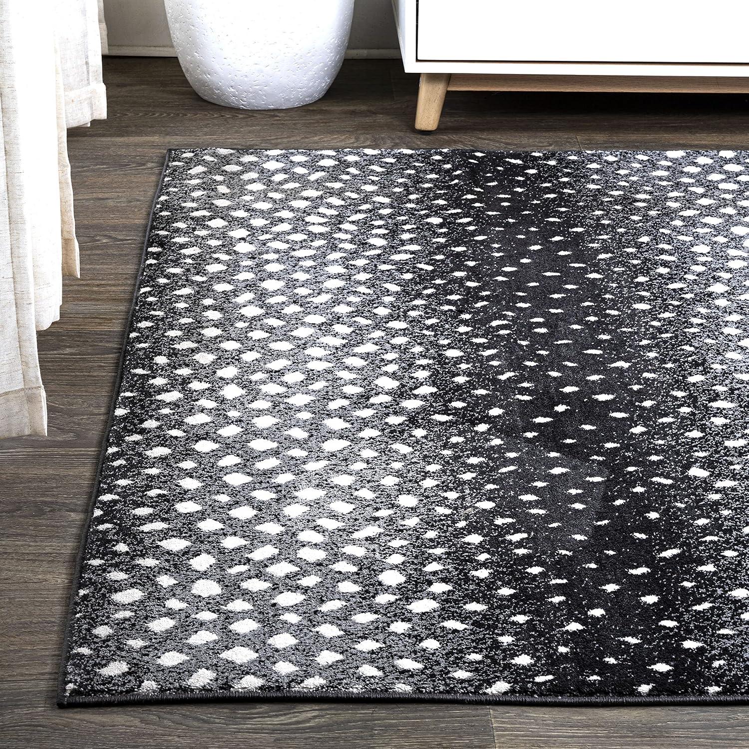 3'x 5' Antelope Modern Animal Area Rug, Black/Cream - JONATHAN Y