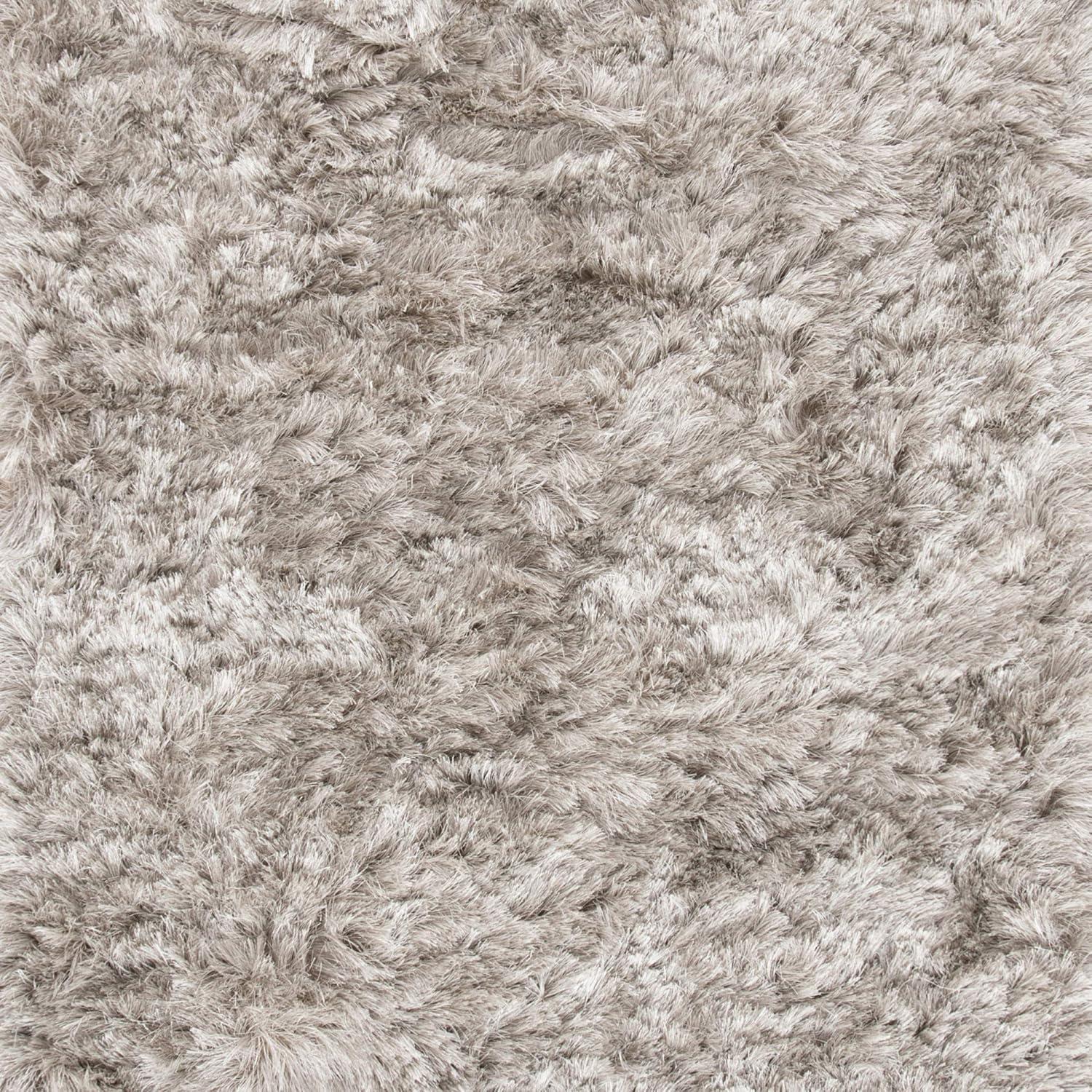 Ocean Shag OCG101 Hand Tufted Indoor Area Rug - 6'x6' - Light Grey - Safavieh