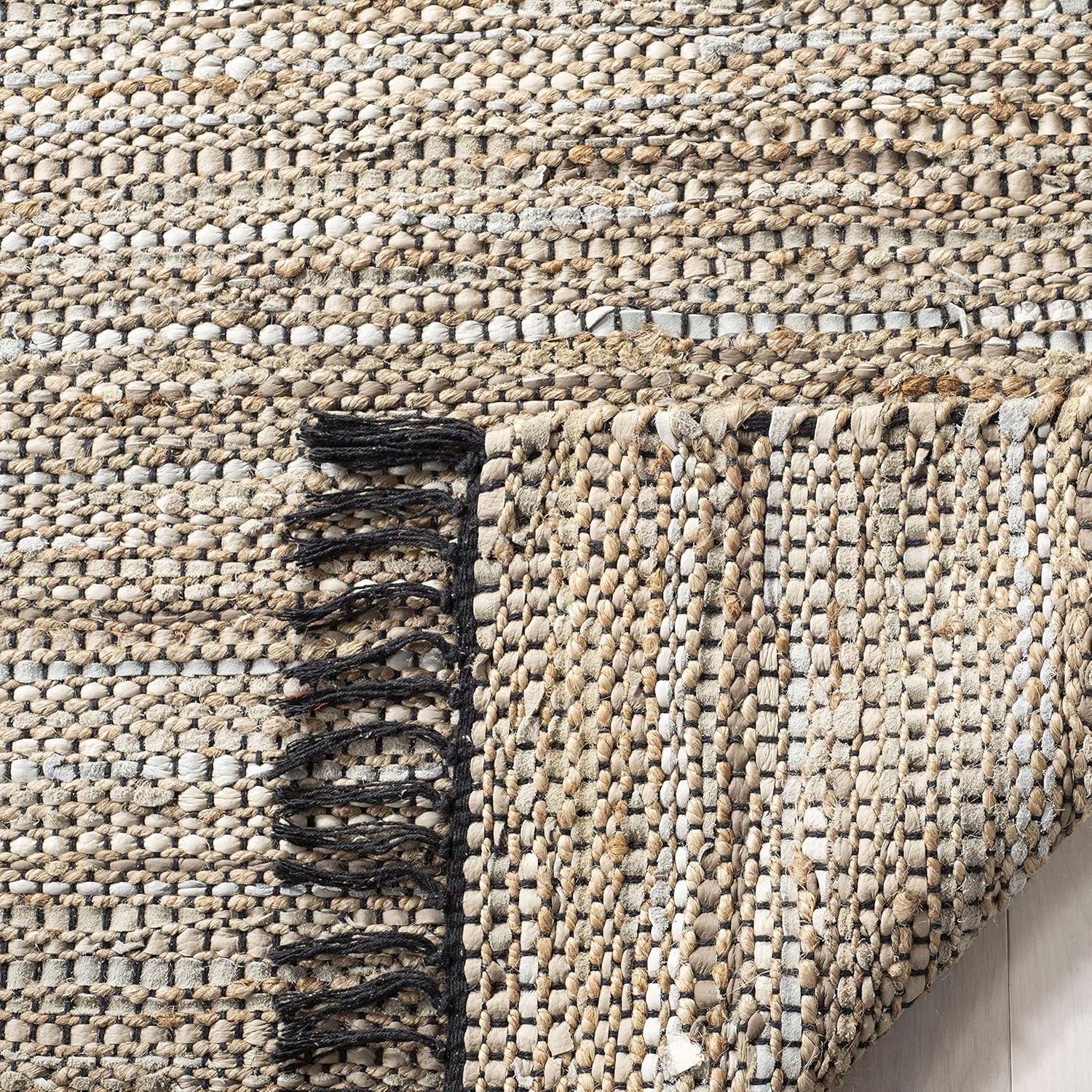 Vintage Leather VTL203 Hand Woven Area Rug - Beige - 8'x10' - Safavieh.