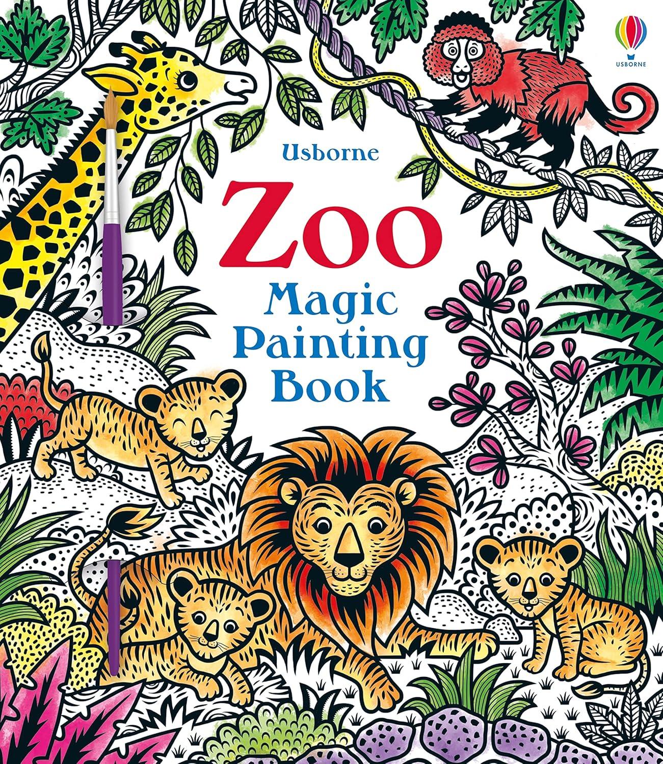 Zoo Magic Painting Book - (Magic Painting Books) by Sam Taplin (Paperback)