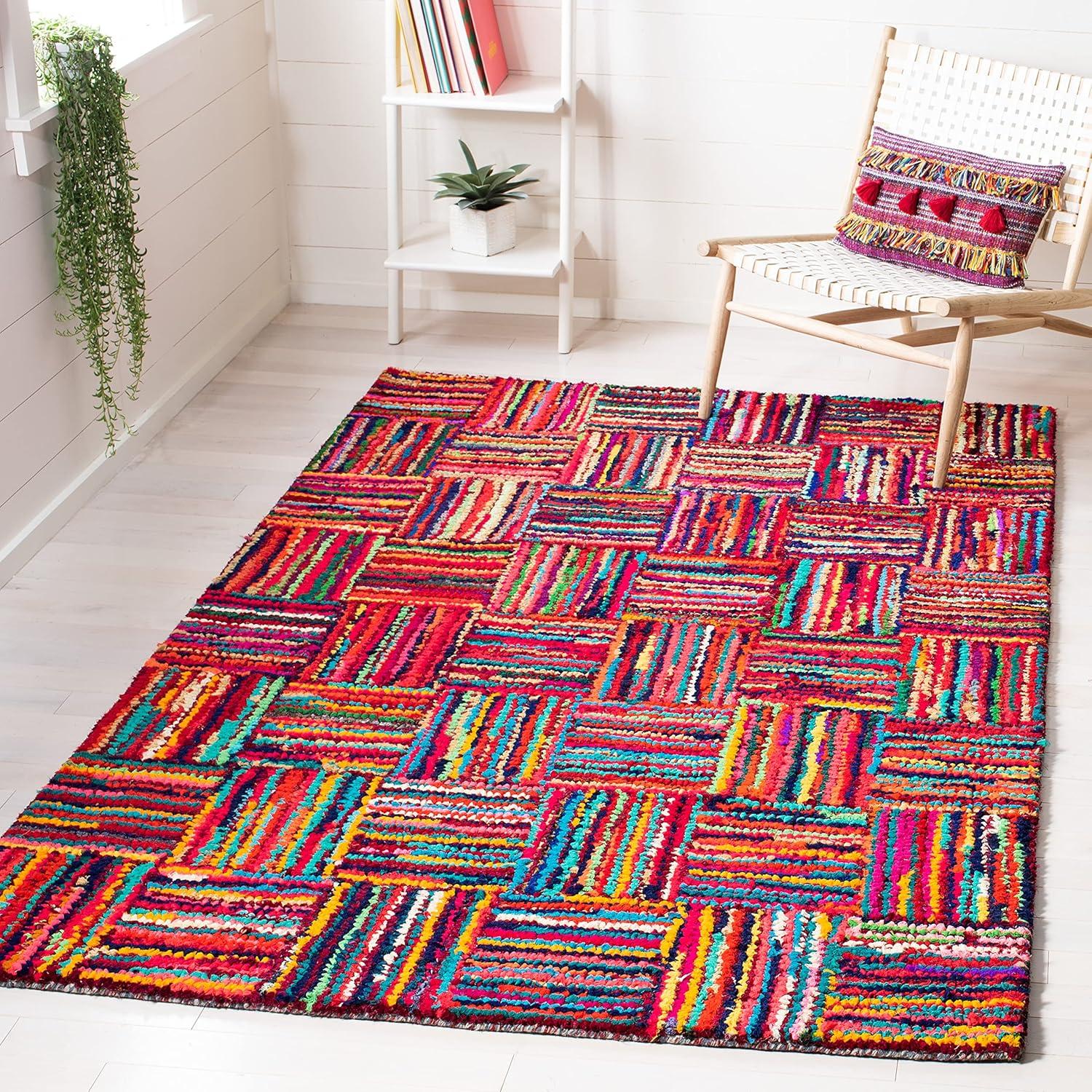 Nantucket NAN318 Hand Tufted Indoor Area Rug - Multi - 4'x6' - Safavieh