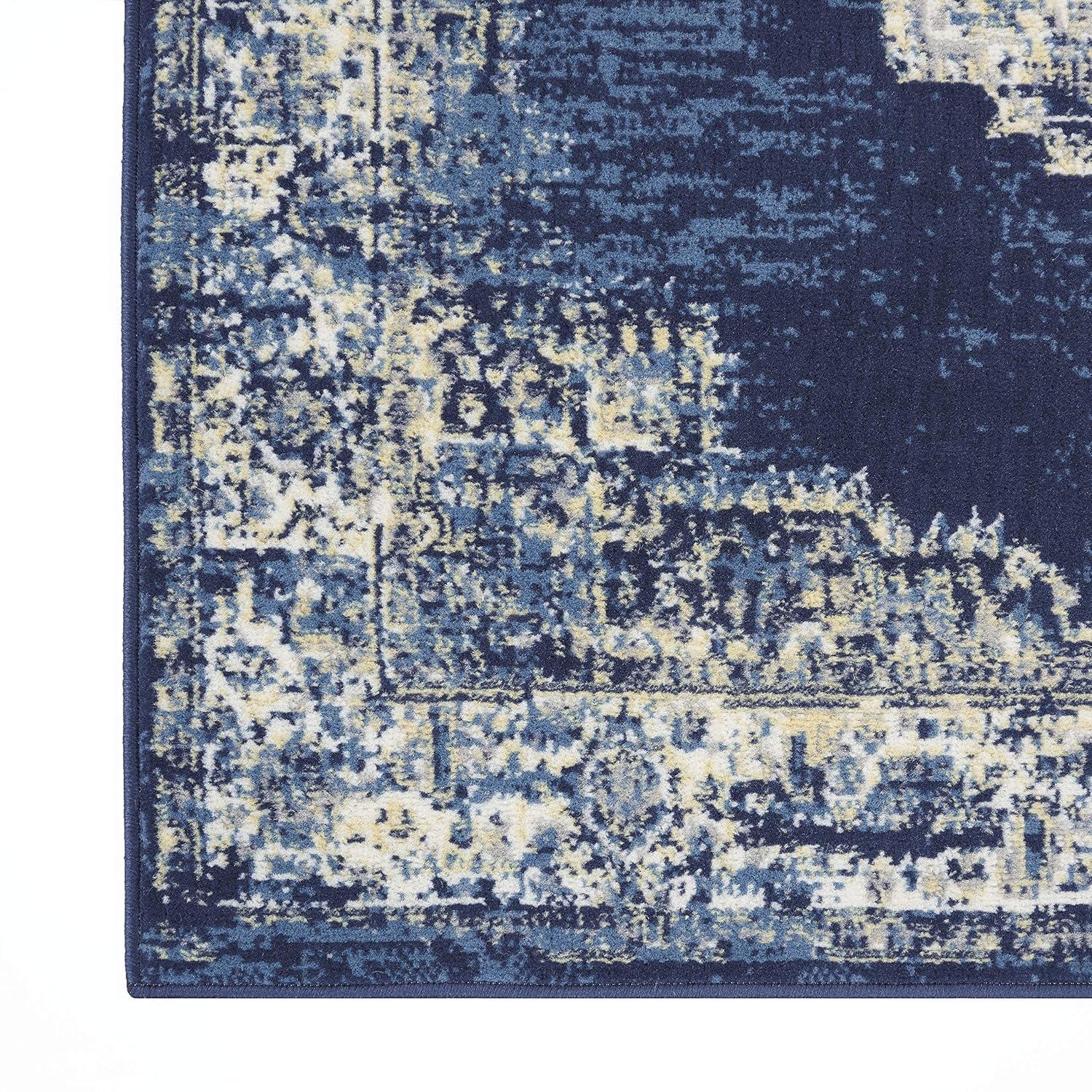 Charlton Home® Golter Grafix 5'3" X 7'3" Navy Blue Vintage Indoor Rug