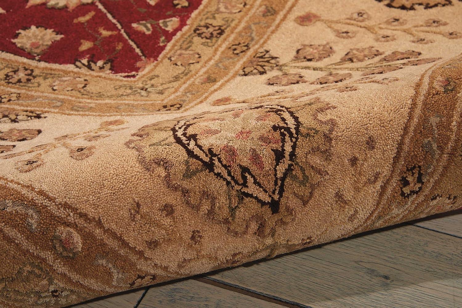Nourison  Hand-tufted Area Rug Taupe 5'6" x 8'6" Contains Latex Silk, Wool Nature 5' x 8' Indoor Brown