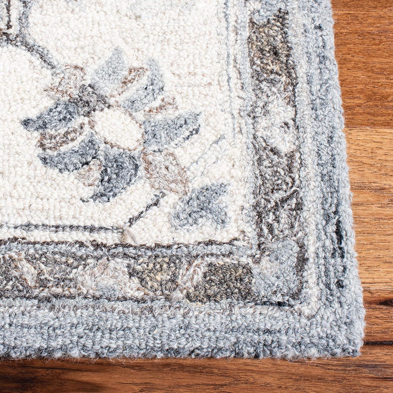 Suzani SZN331 Hand Tufted Area Rug - Grey/Ivory - 6'x9' - Safavieh.