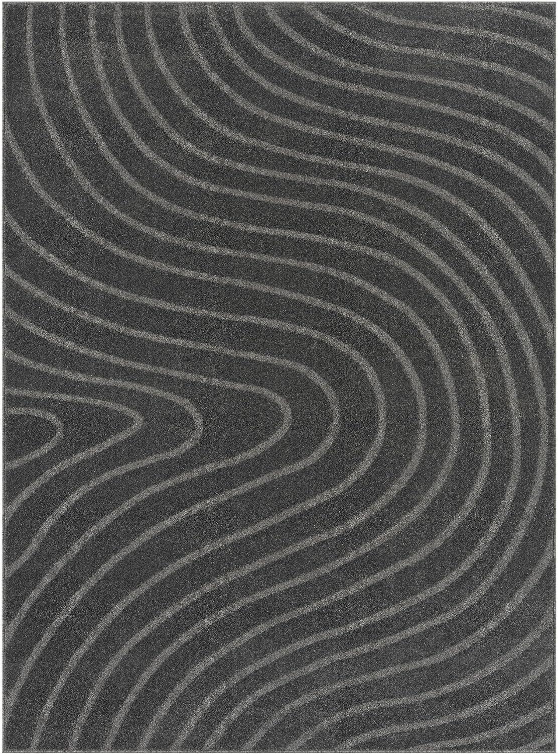 Luxe Weavers Modern Geometric Wave Area Rug