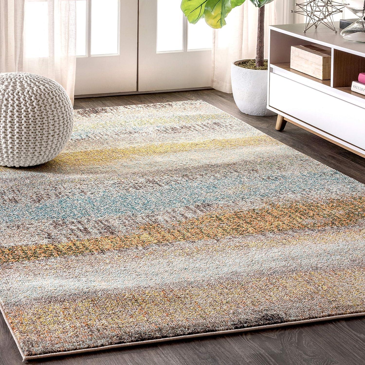 Contemporary POP Modern Abstract Vintage Area Rug - JONATHAN Y