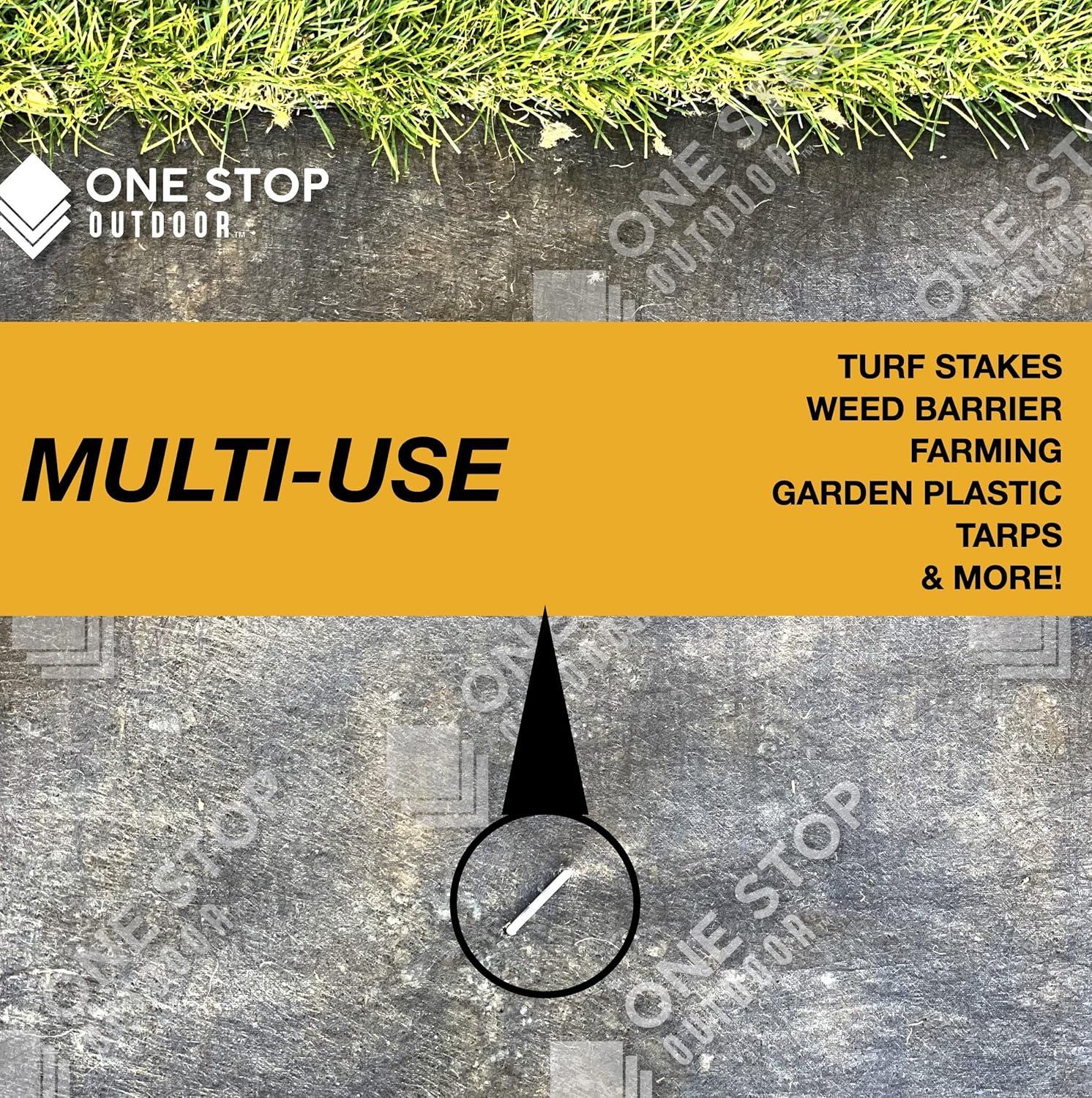 50-Pack Green TOP, 6 Inch Garden Stakes, Landscape Staples, U-Type Turf Stake for Artificial Grass, Rust Proof Sod Pin for Securing Fences Weed Barrier Fabric Outdoor Wires Tents & Tarps