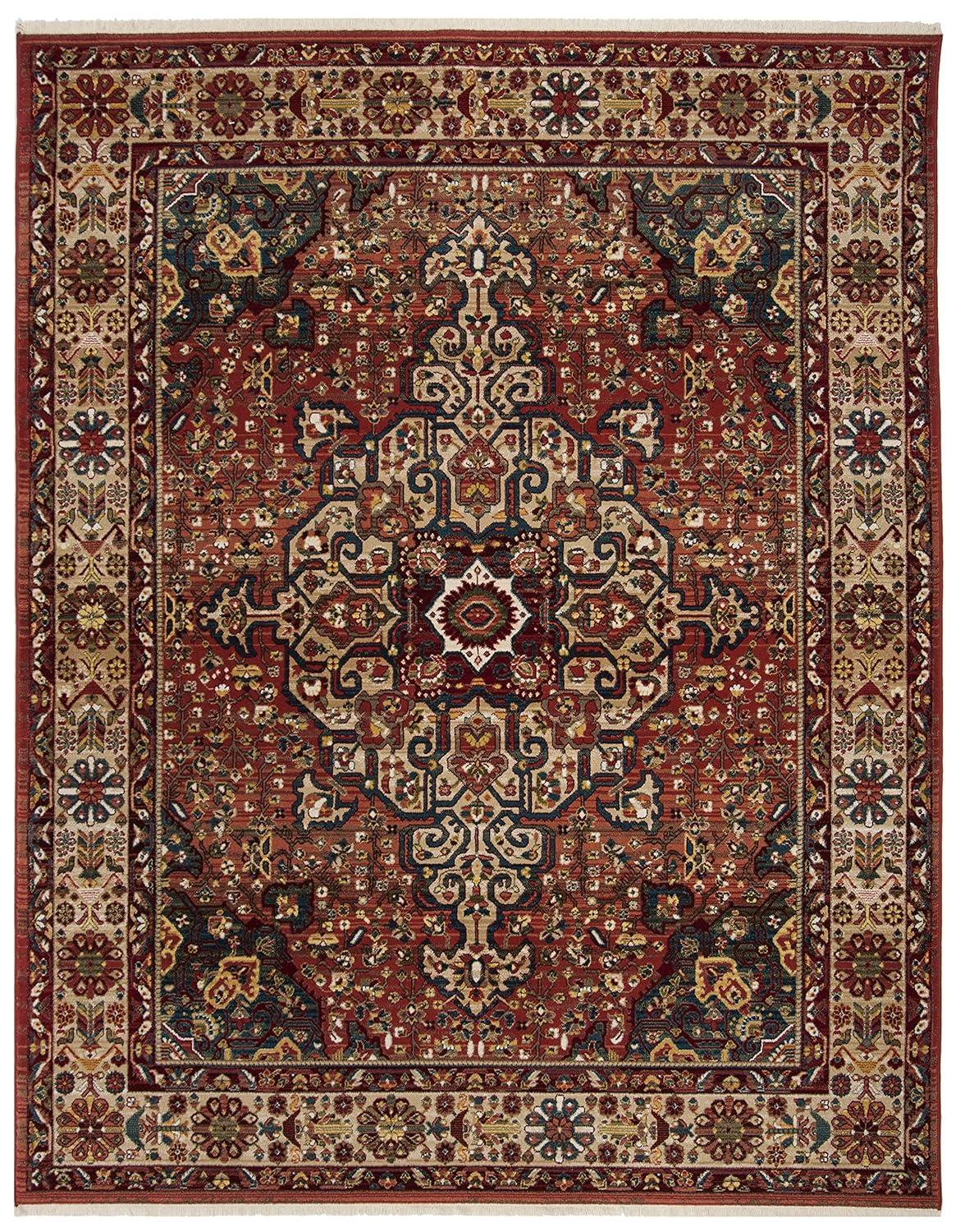 Kashan KSN305 Power Loomed Area Rug - Red/Ivory - 8'x10' - Safavieh
