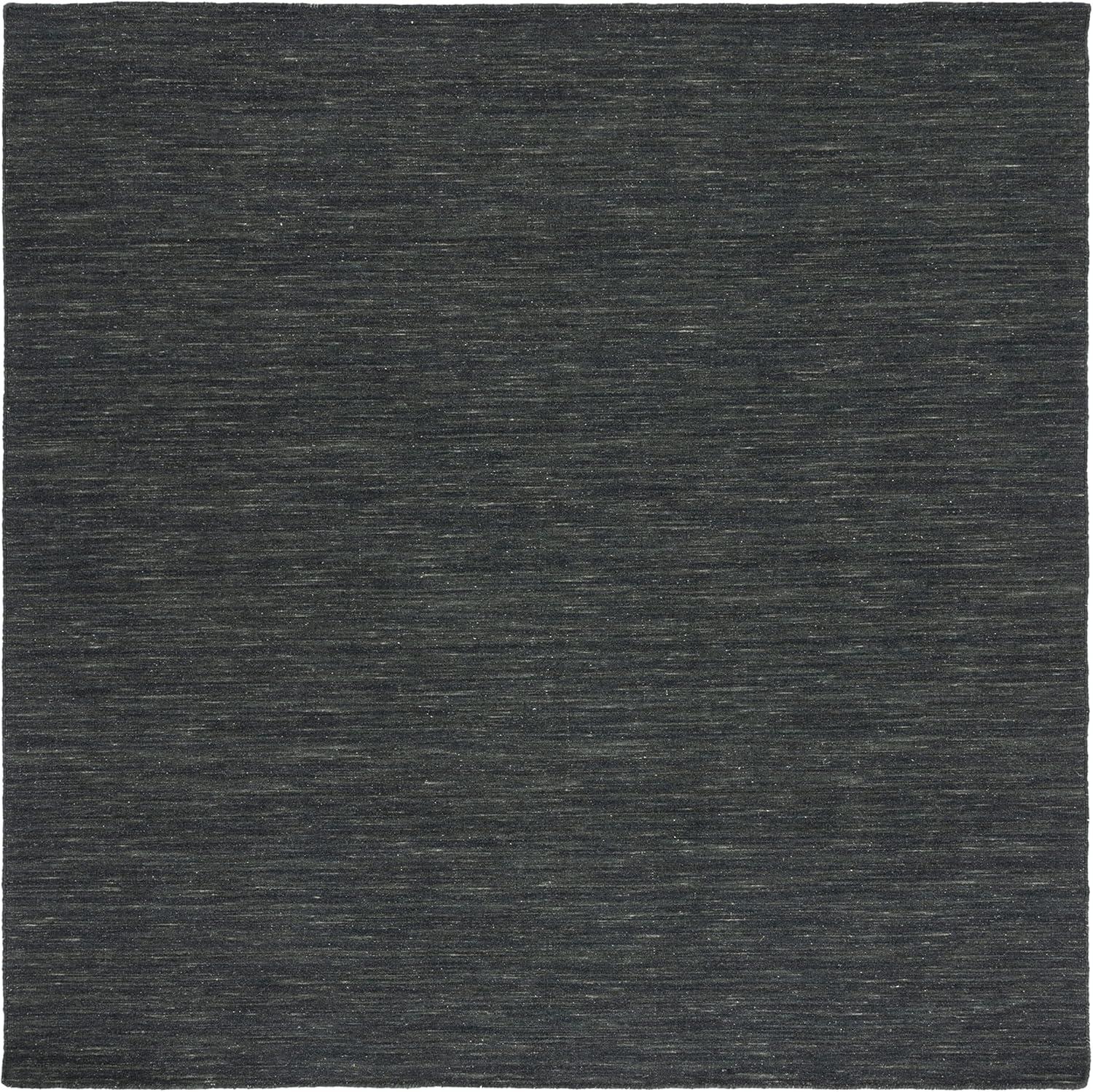 SAFAVIEH Kilim Patrick Solid Area Rug, Charcoal/Grey, 6' x 6' Square