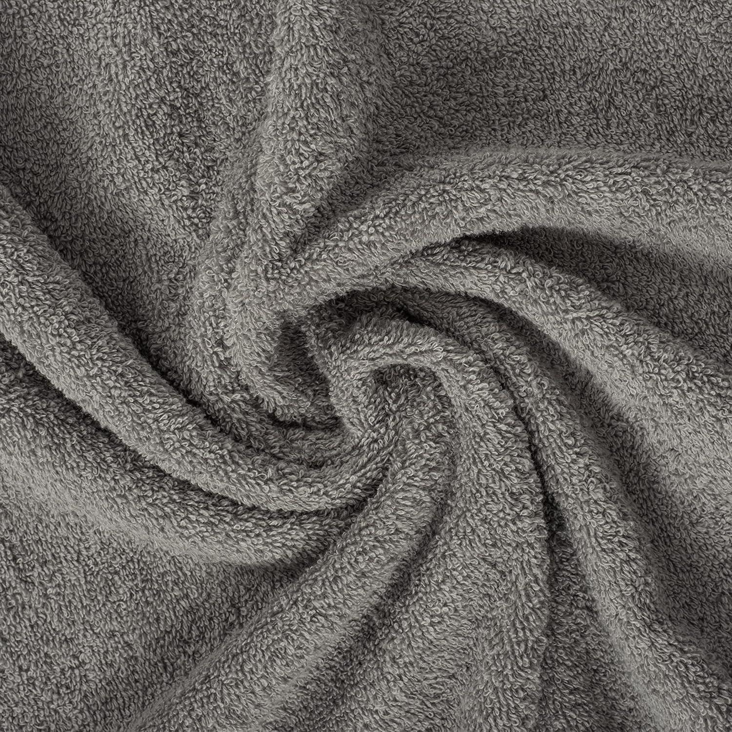 American Soft Linen Chaise Lounge Covers with Pocket, 86"x32" Oversized Pool Chair Lounge Towel, Rockridge Gray