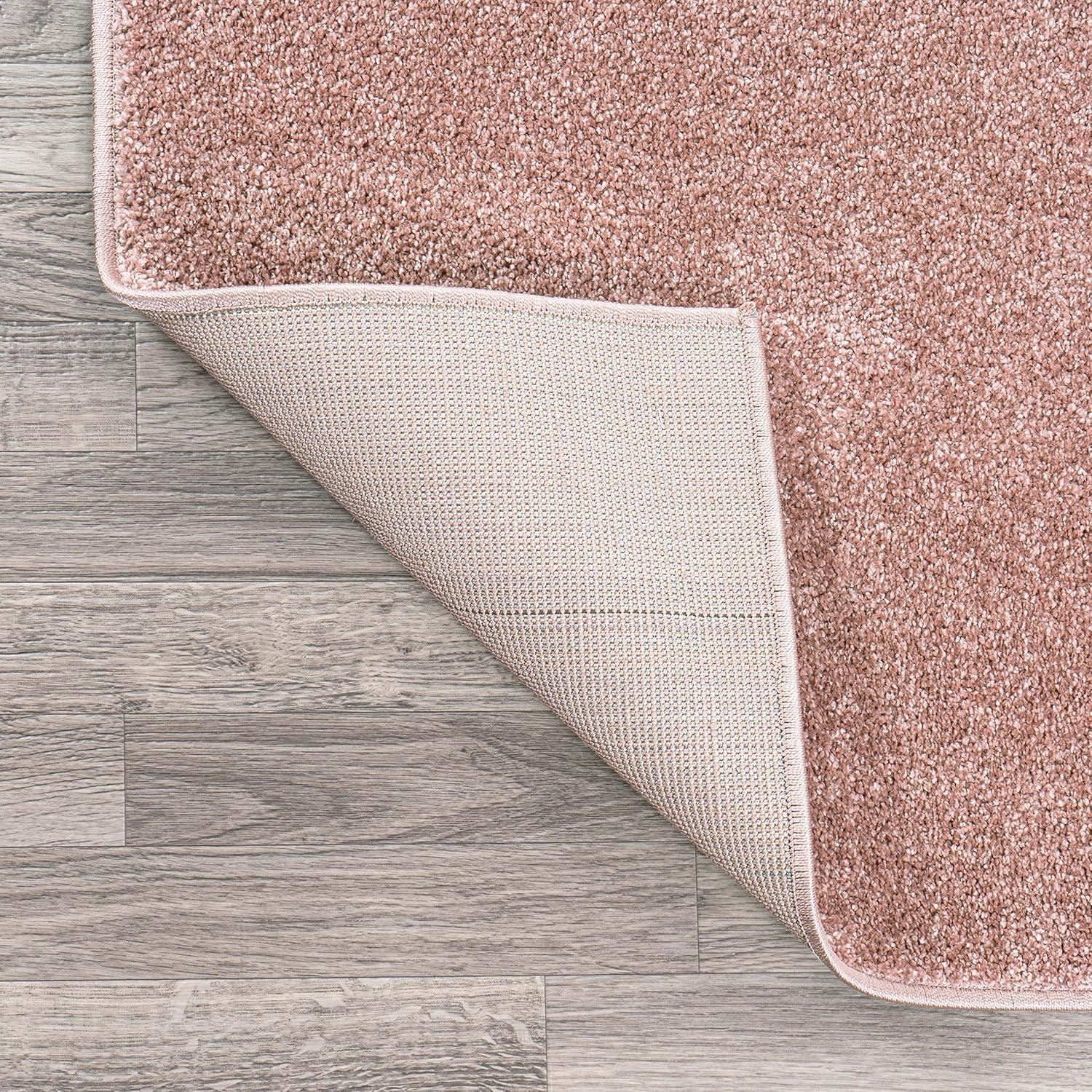 8'x10' Haze Solid Low-Pile, Pink - JONATHAN Y