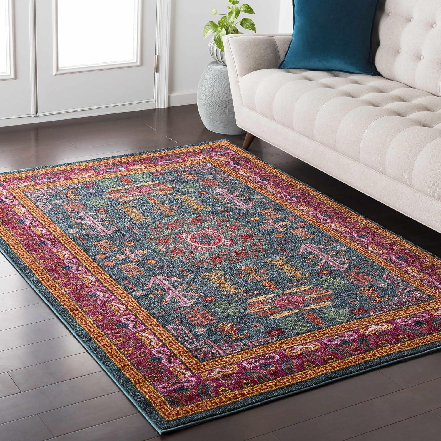 Hauteloom Cleveland Colorful Traditional Area Rug