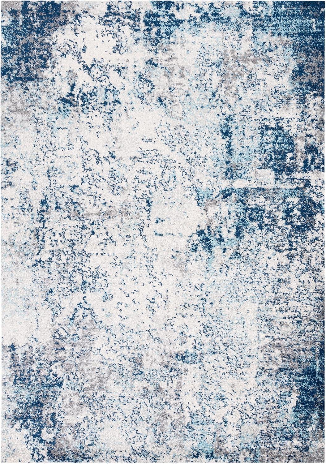 Tulum TUL284 Power Loomed Area Rug - Ivory/Blue - 5'3"x7'6" - Safavieh.