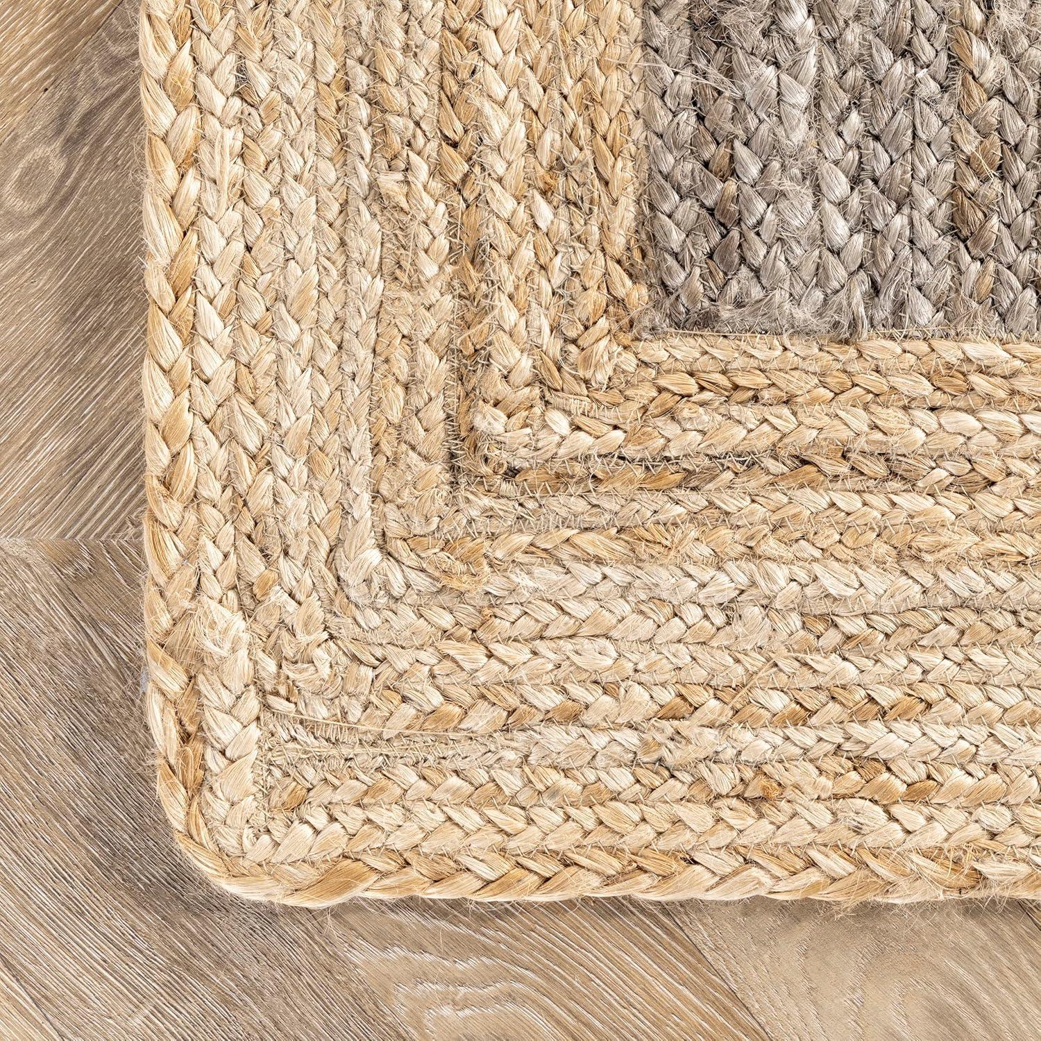 2'x3' Hand Woven Eleonora Area Rug Blue- nuLOOM: Modern Jute Runner, Low Pile, Indoor Use, Solid Pattern