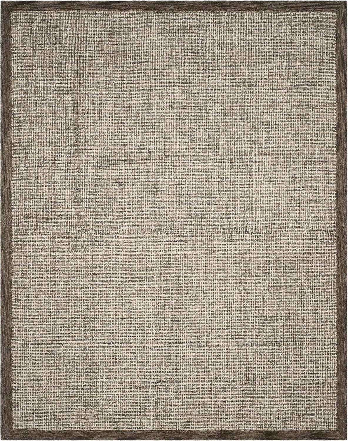 SAFAVIEH Abstract Clive Bordered Wool Area Rug, Navy/Ivory, 10' x 14'