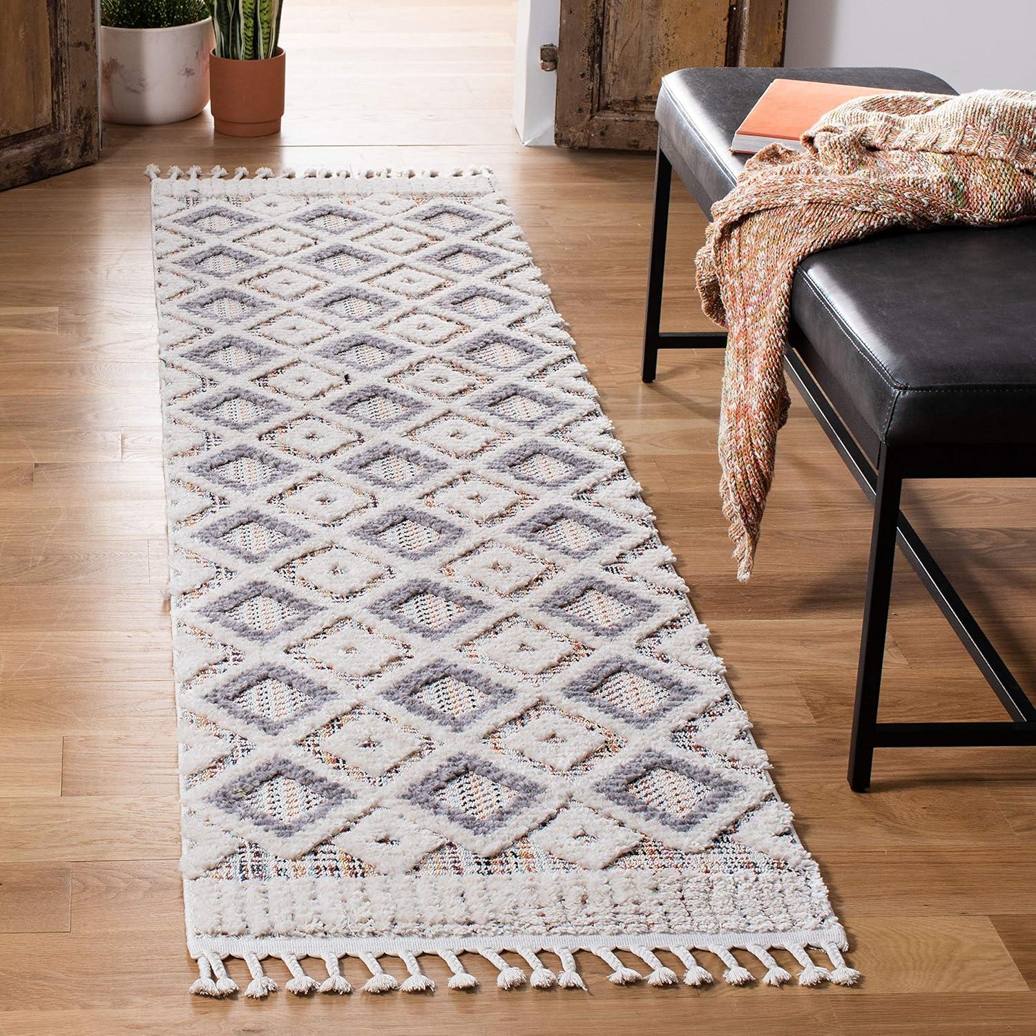 Marrakesh MRK523 Power Loomed Runner Rug - Grey/Multi - 2'2"x10' - Safavieh.