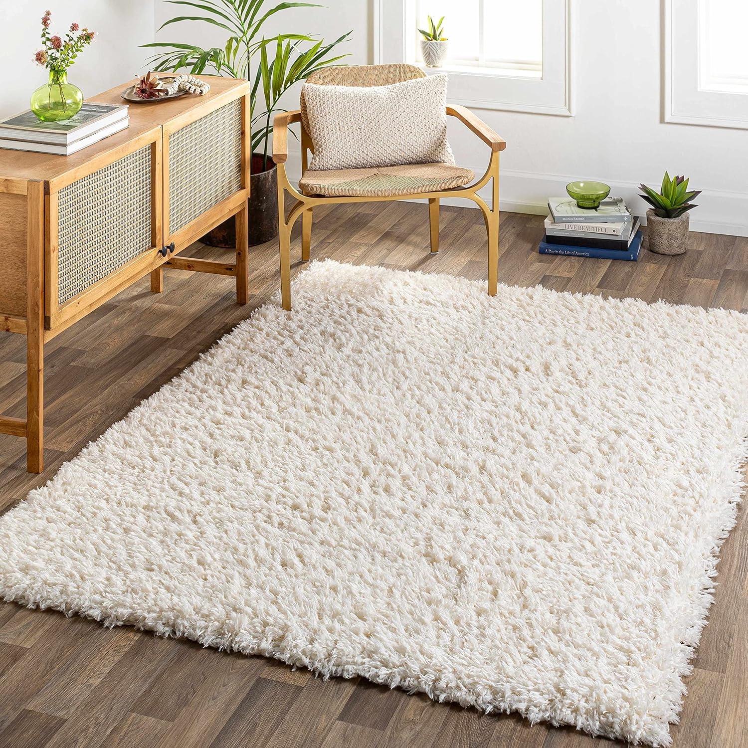 Hauteloom Rectangle Area Rug  Cream